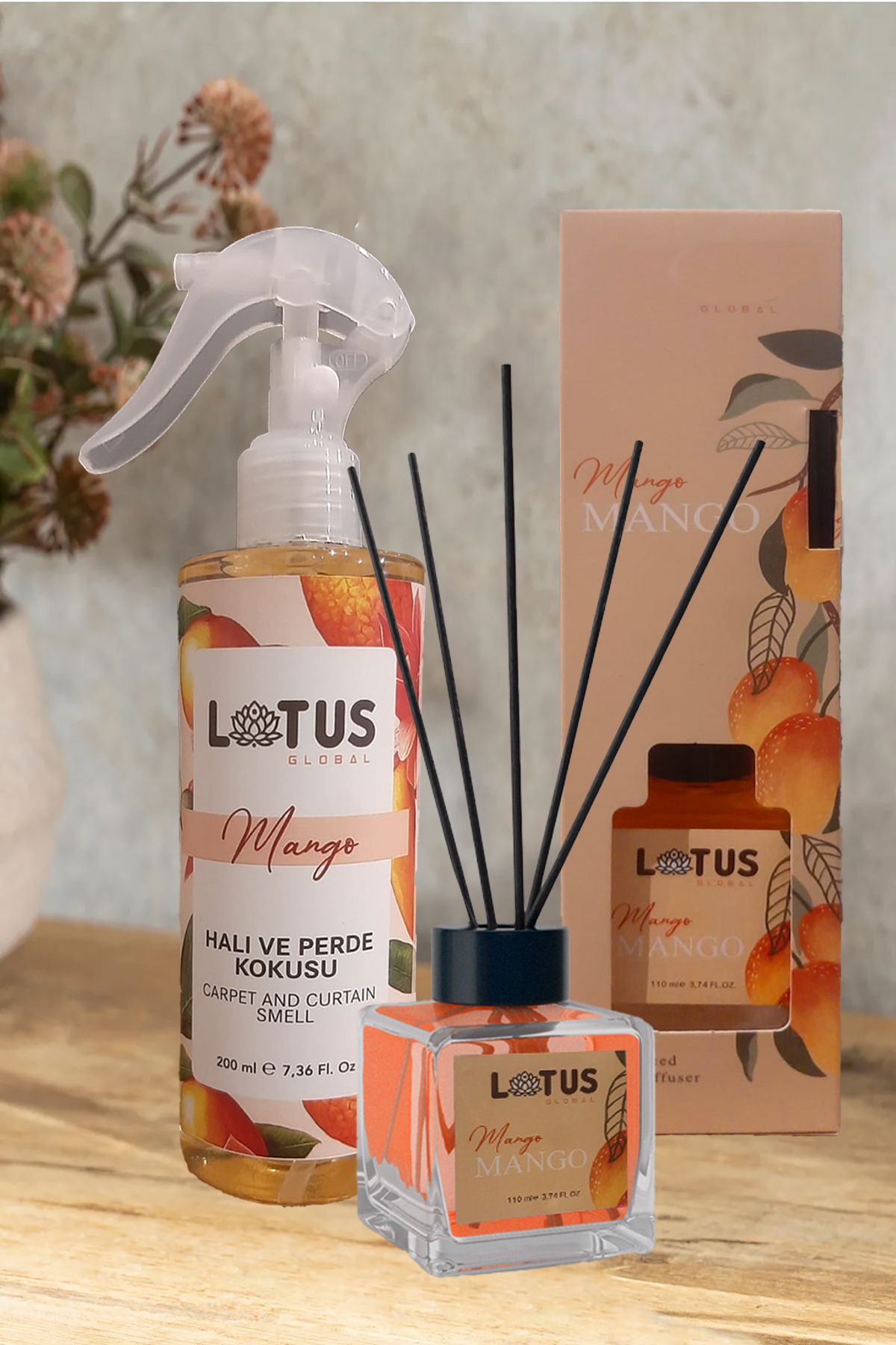 LTS HOME MANGO AROMALI Halı Perde Ve Koltuk Kokusu SPREY-BAMBU 2'Lİ SET