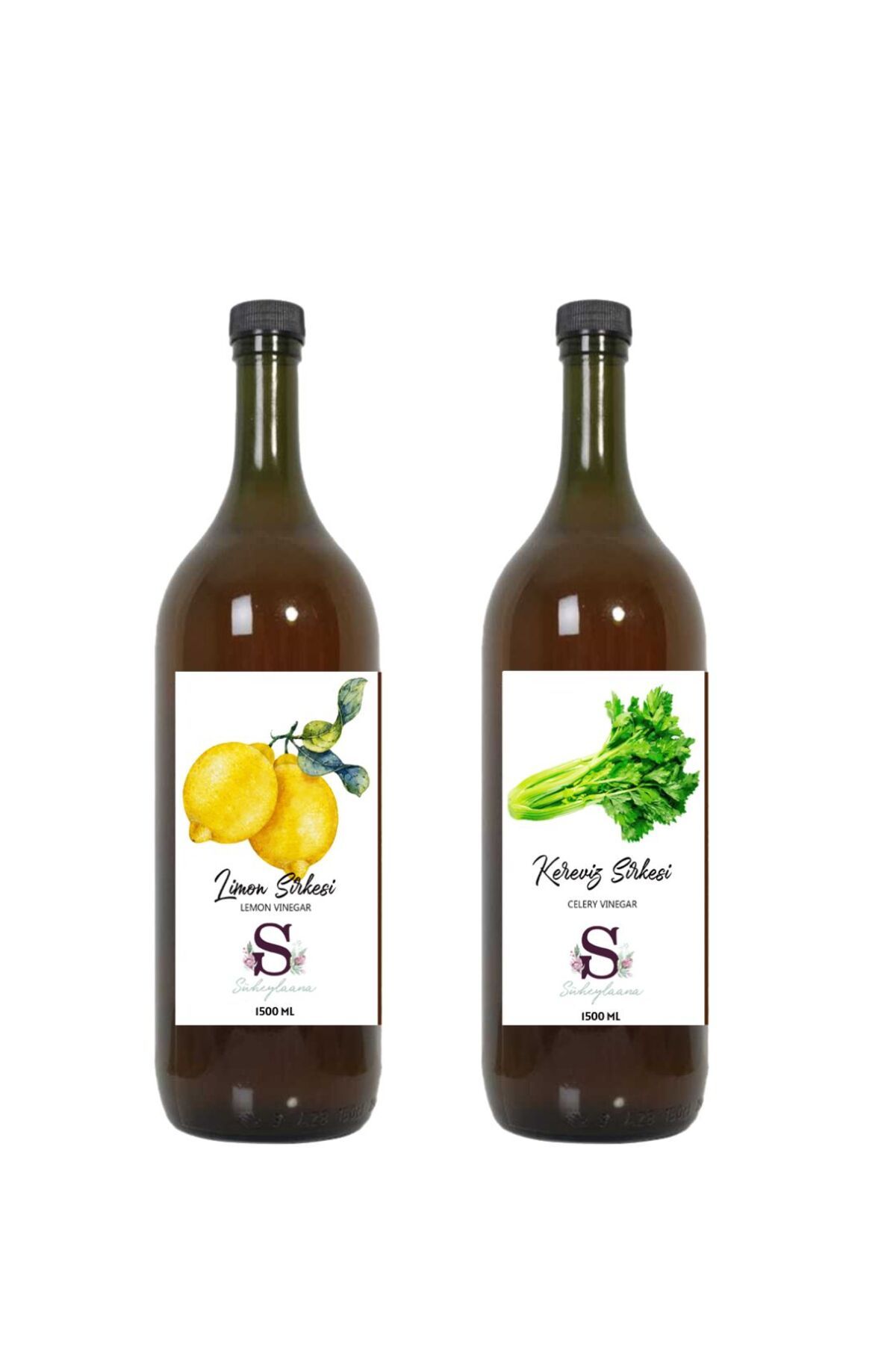 Süheylaana Doğal Limon Sirkesi 1500 Ml - Doğal Kereviz Sirkesi 1500 Ml