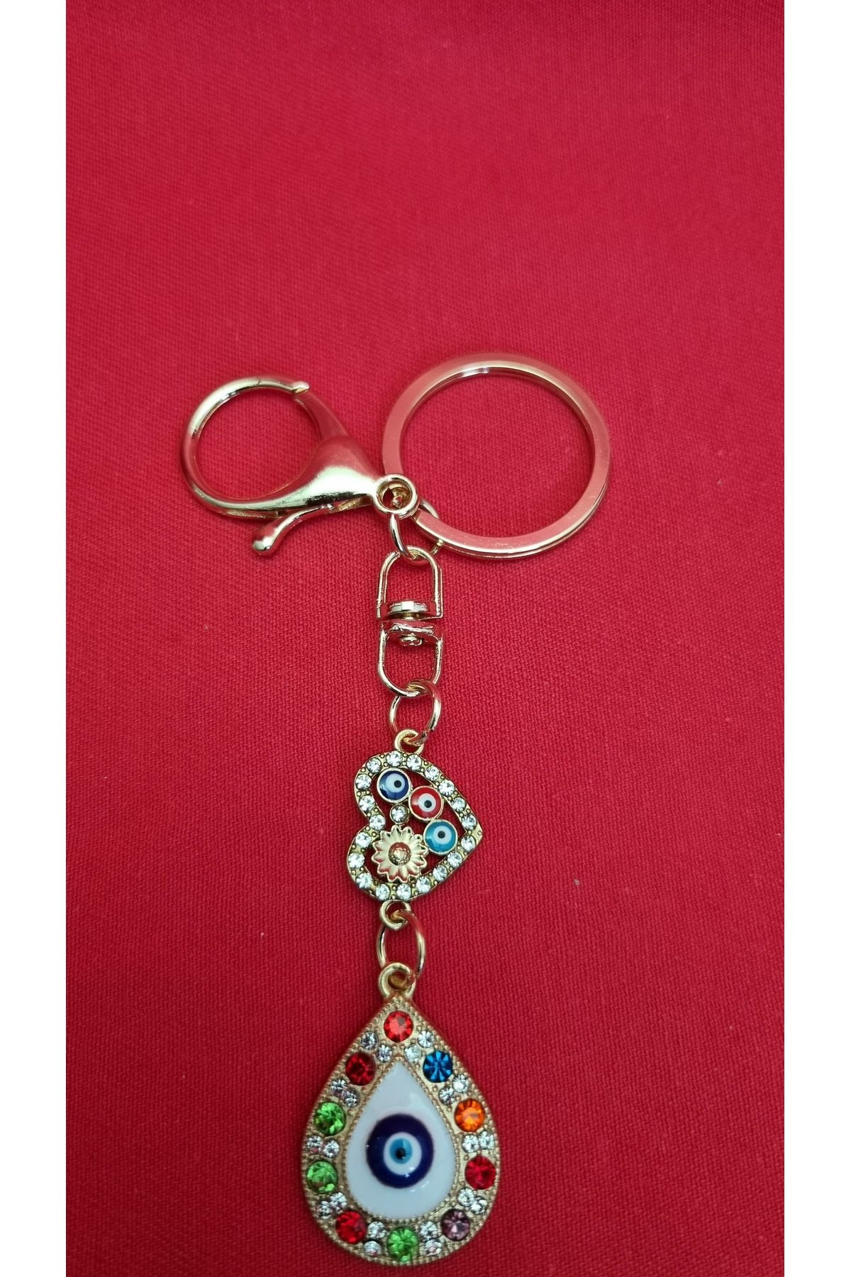 Land of Souvenir Nazar Boncuklu Metal Anahtarlık