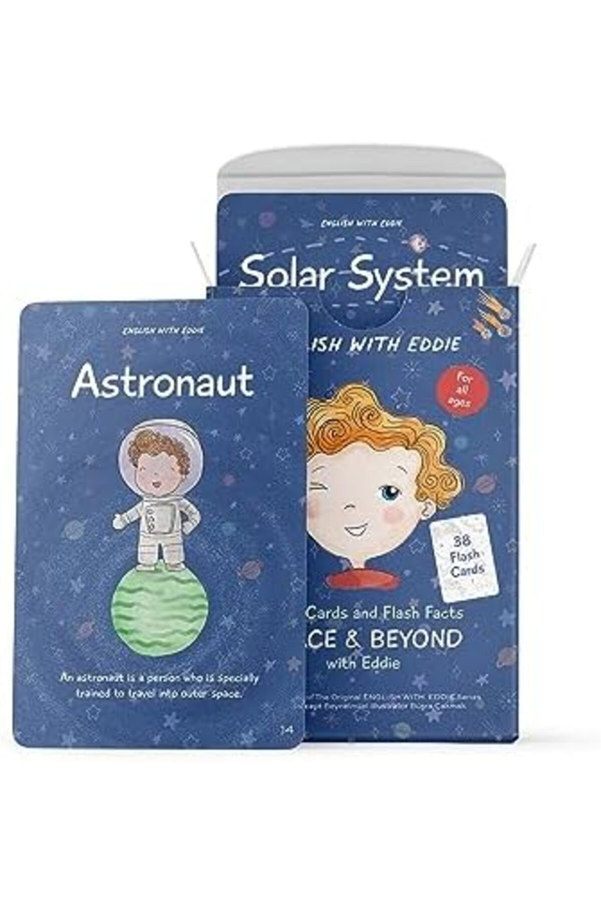 ÇAĞUR Dark WITH EDDIE Flash Cards And Flash Facts Space & Beyond With Eddie 57393340 (Çocuk Sürümü