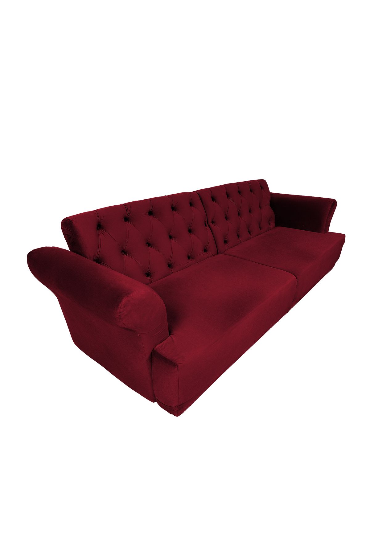 Lazy Vibes-Nova | 2 In 1 Sofabed Velvet Upholstered - 212x84x82٫5 - Burgundy 3