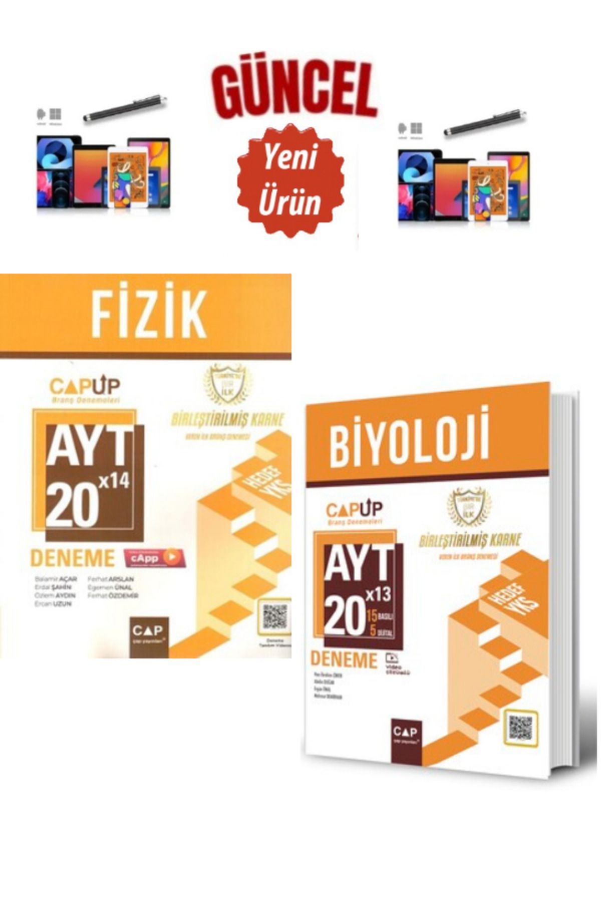 Ens Yayıncılık Çap Ayt Fizik-Biyoloji 40 Adet Deneme Seti(540Soru)+Dokunmatik Kalem