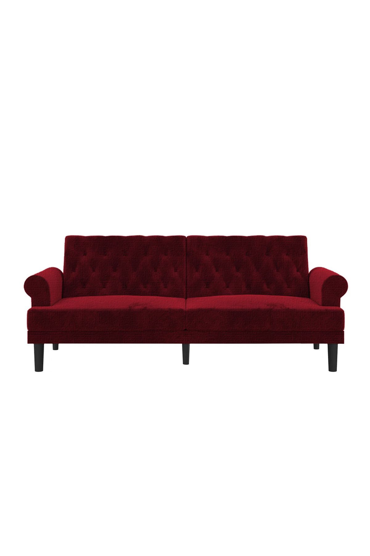 Lazy Vibes-Nova | 2 In 1 Sofabed Linen Upholstered - 212x84x82٫5 - Burgundy 4