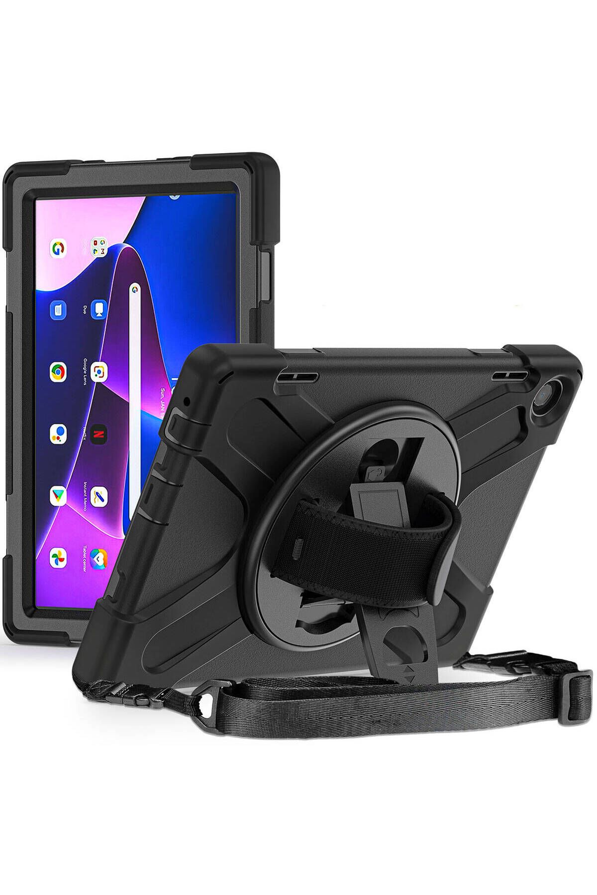 Uzaklarda Arama Lenovo Tab M10 HD (2.Nesil) 2022 UZRM Defender Tablet Silikon - Siyah