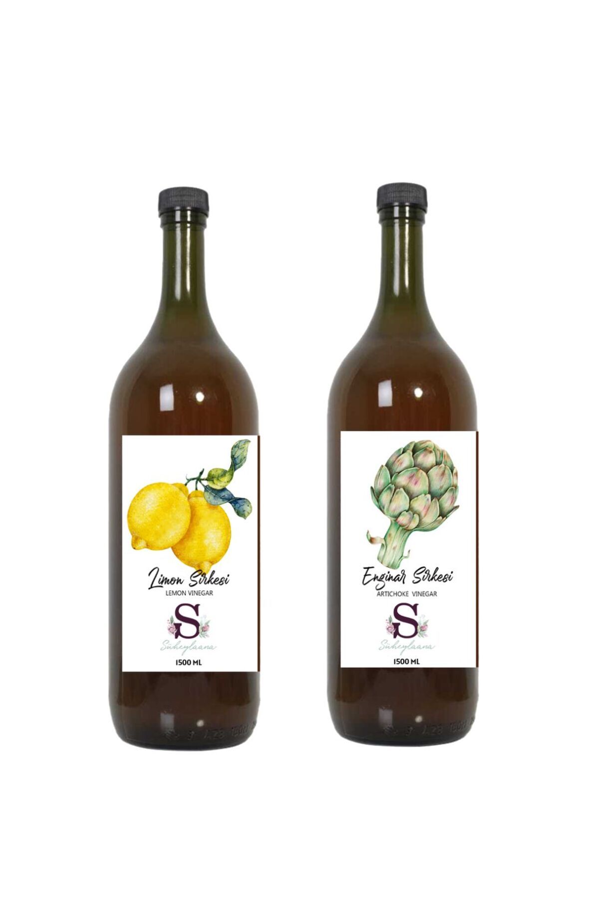 Süheylaana Doğal Limon Sirkesi 1500 Ml - Doğal Enginar Sirkesi 1500 Ml