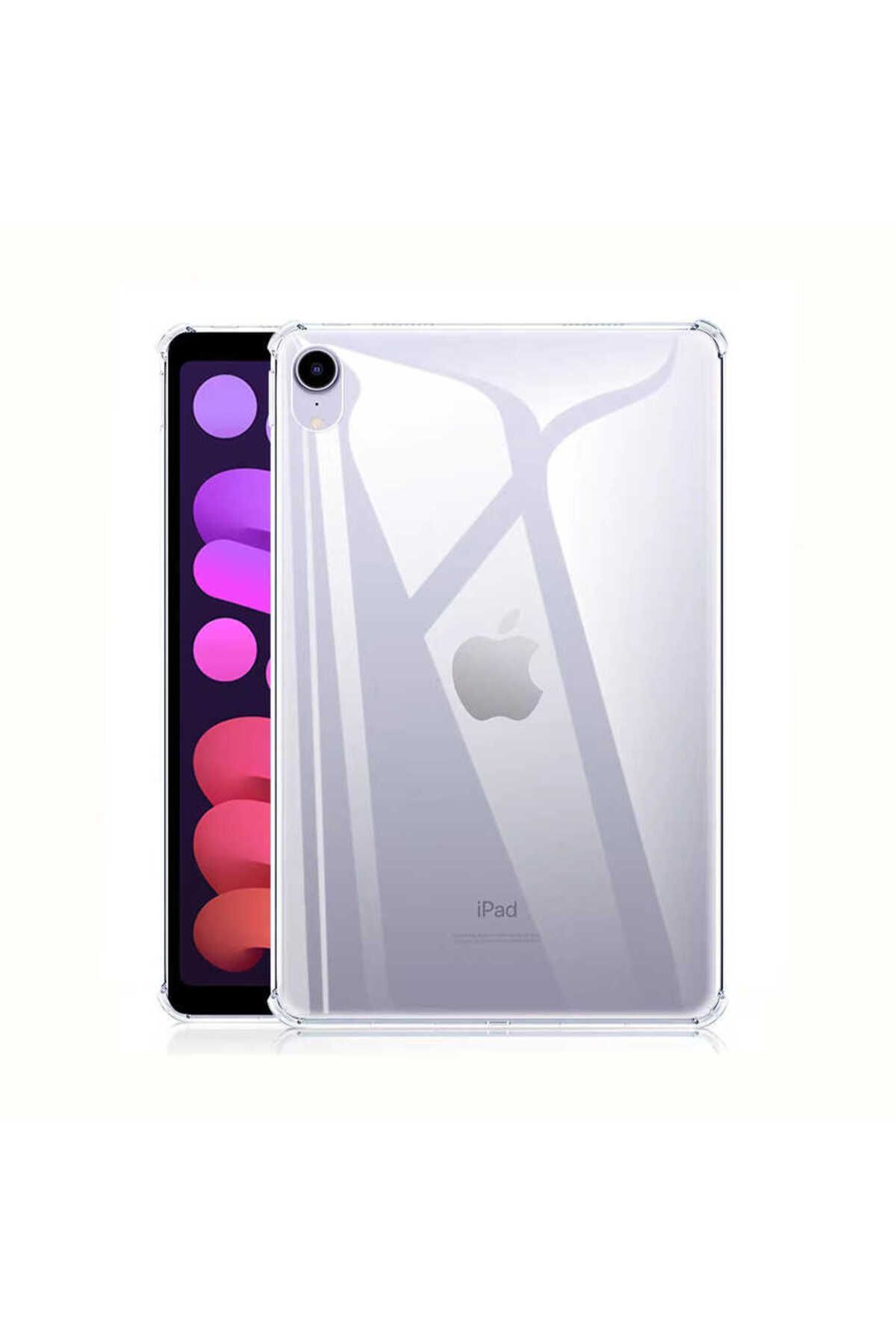 Uzaklarda Arama iPad Mini 2021 (6.Nesil) - Uyumlu Uyumlu UZRM Tablet Nitro Anti Shock Silikon Kapak-Renksiz