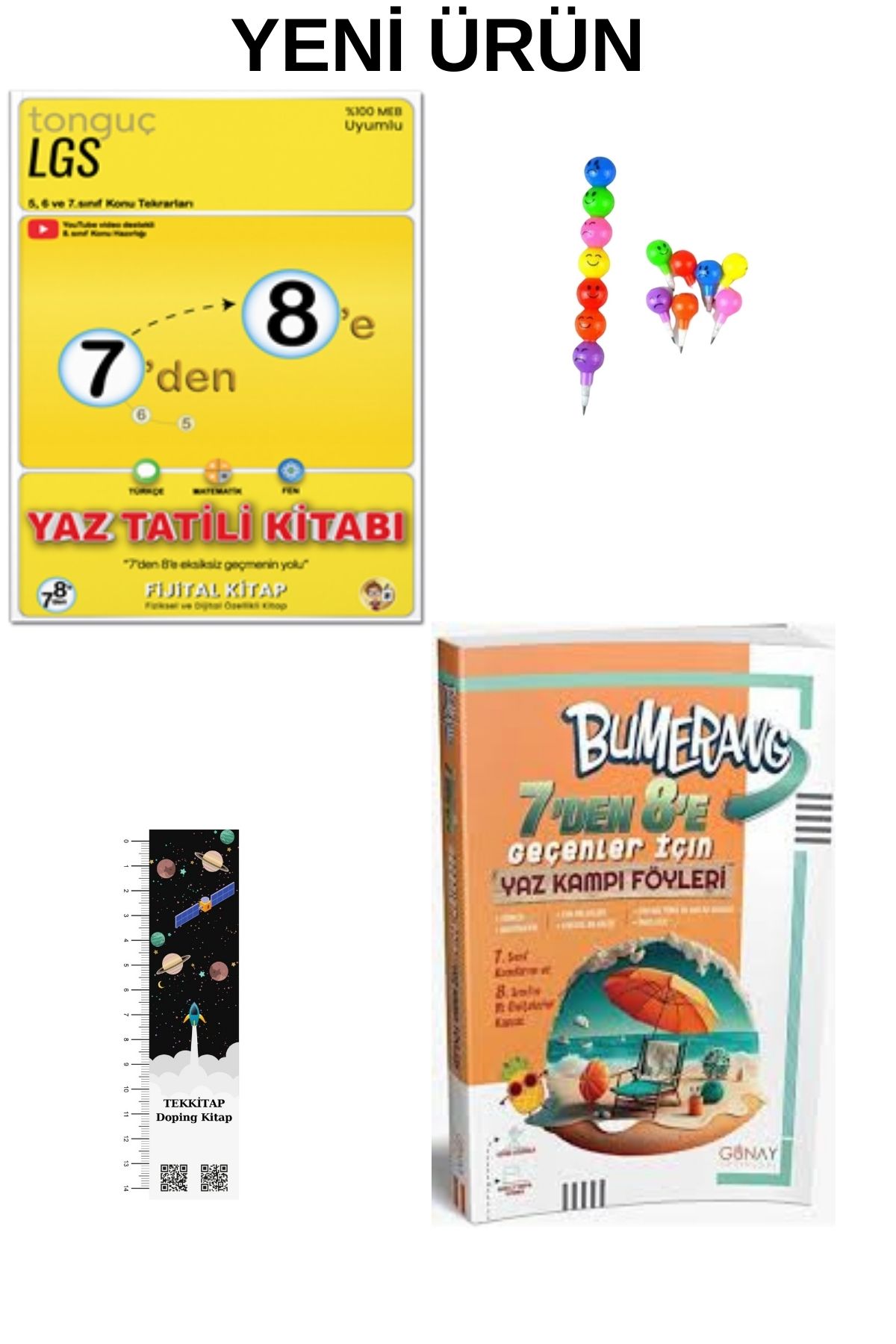 Tonguç Yayınları Tonguç 7'den 8'e Hazırlık Kitabı + Günay 7'den 8'e Hazırlık Kitabı (EMOJİ+UZAY A.) YENİ ÜRÜN