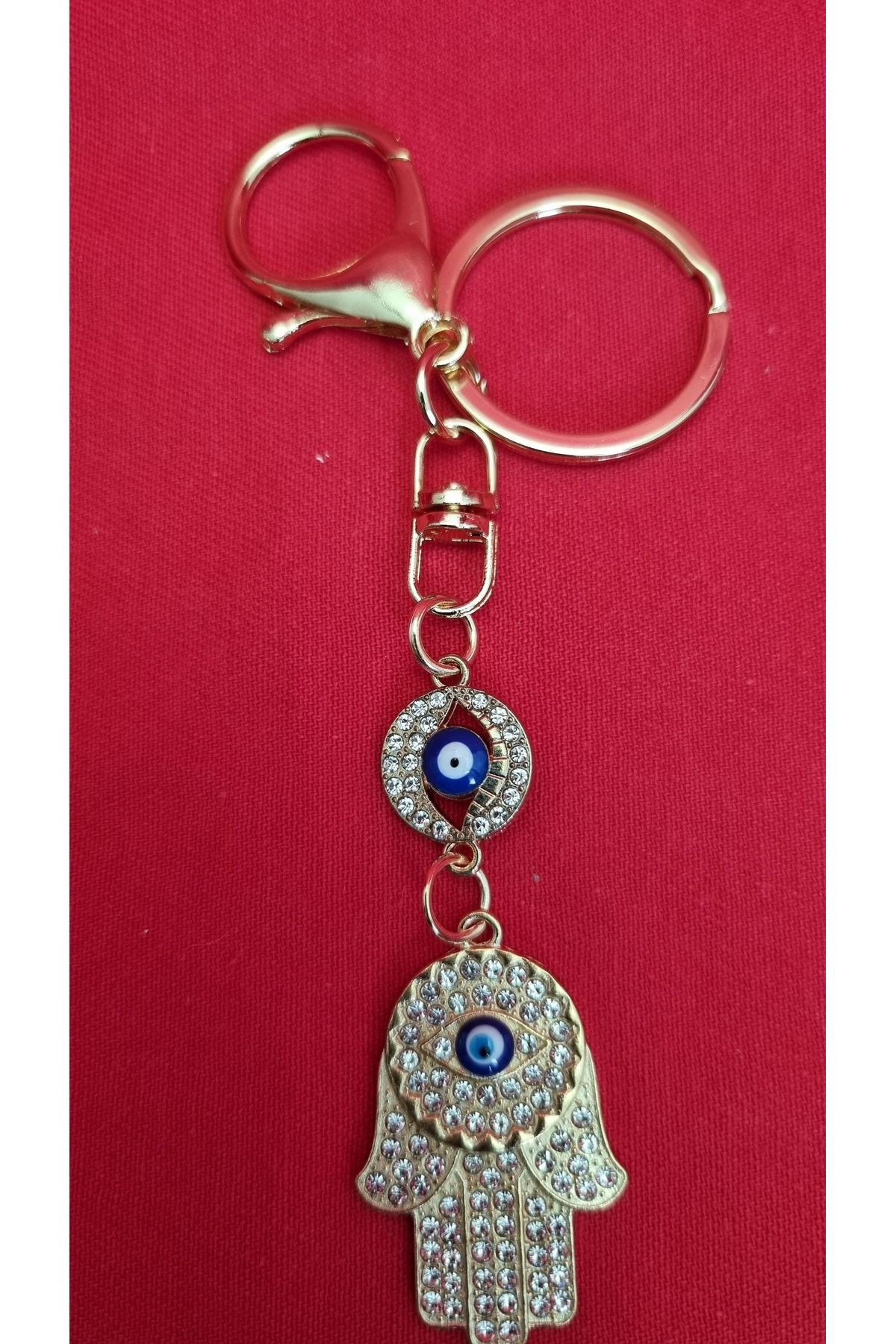 Land of Souvenir Nazar Boncuklu Metal Anahtarlık