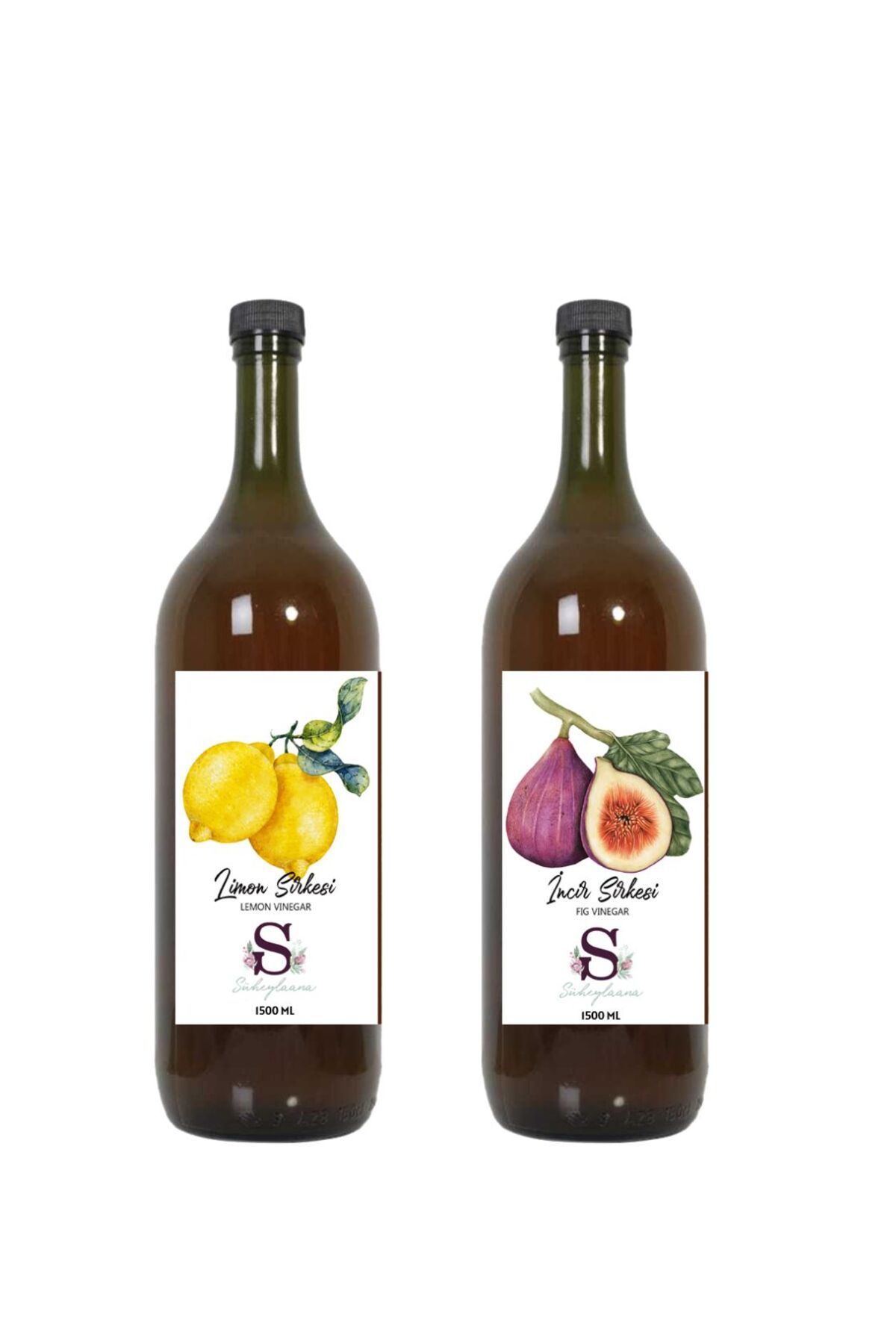 Süheylaana Doğal Limon Sirkesi 1500 Ml - Doğal İncir Sirkesi 1500 Ml