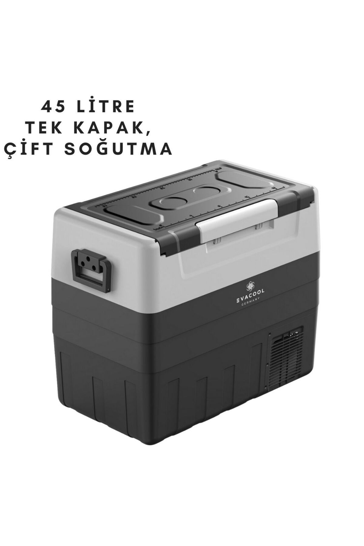 EVACOOL Eva 45AT 12/24V Mobil Araç Buzdolabı 45 Litre (Tek Kapak, Çift Soğutma)