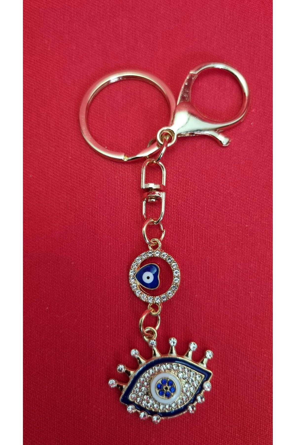 Land of Souvenir Nazar Boncuklu Metal Anahtarlık