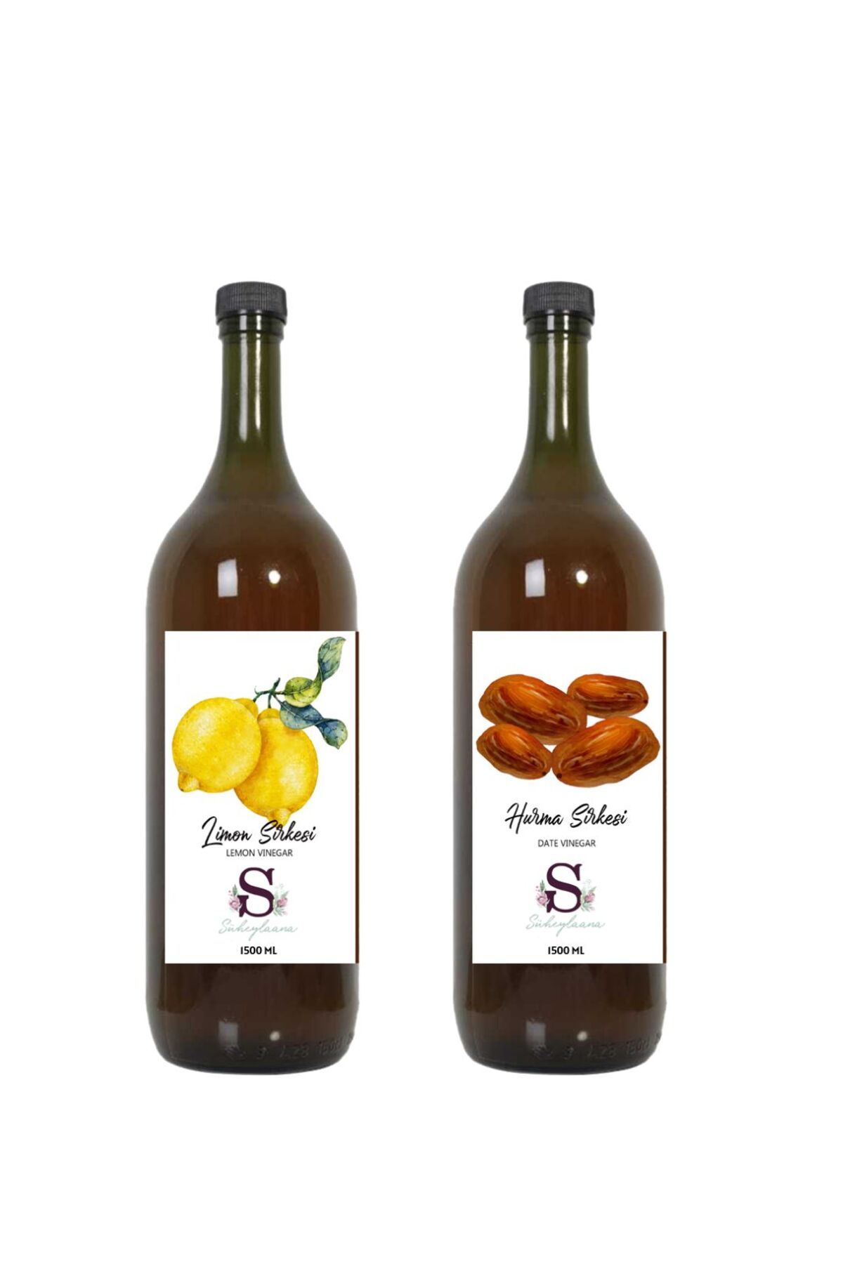Süheylaana Doğal Limon Sirkesi 1500 Ml - Doğal Hurma Sirkesi 1500 Ml
