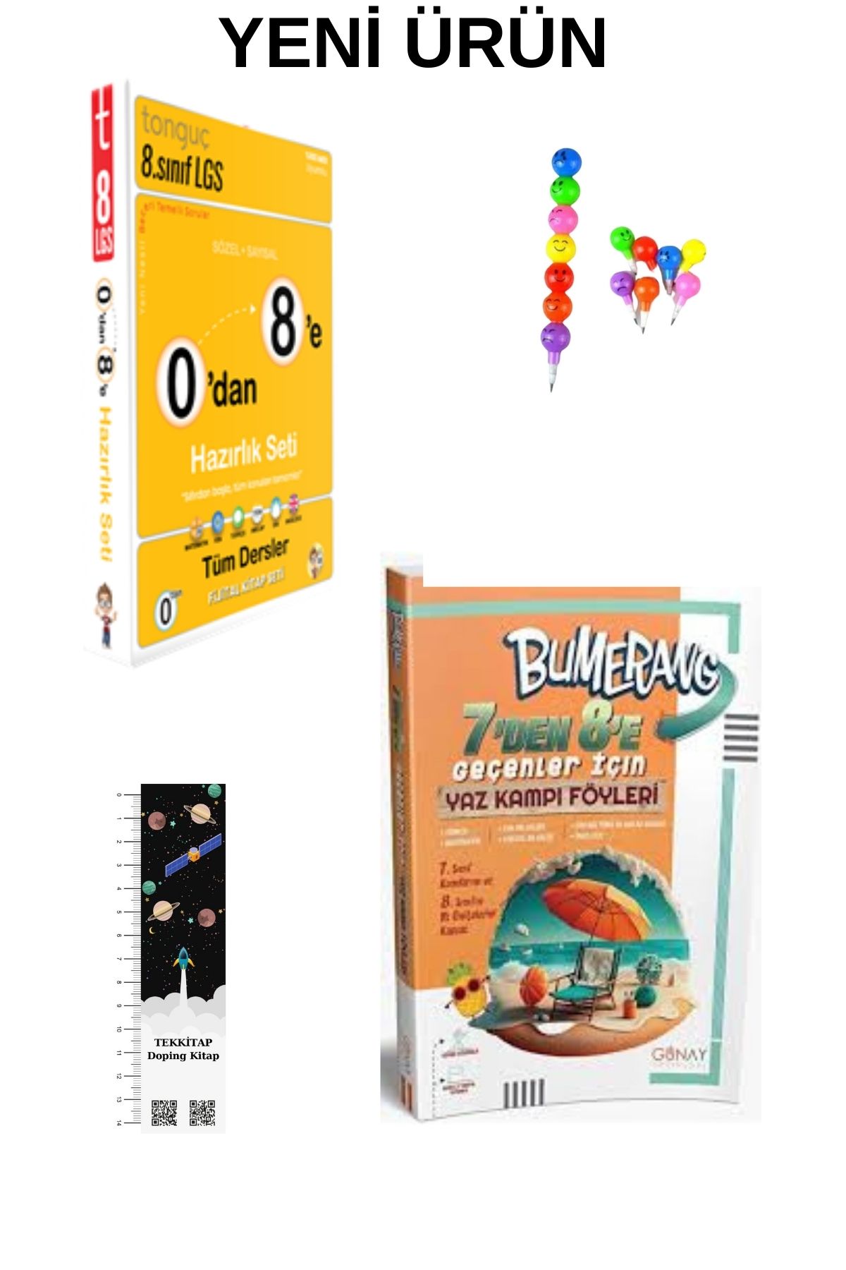 Tonguç Yayınları Tonguç 0'dan 8'e Hazırlık Seti + Günay 7'den 8'e Hazırlık Kitabı (EMOJİ+UZAY A.) YENİ ÜRÜN