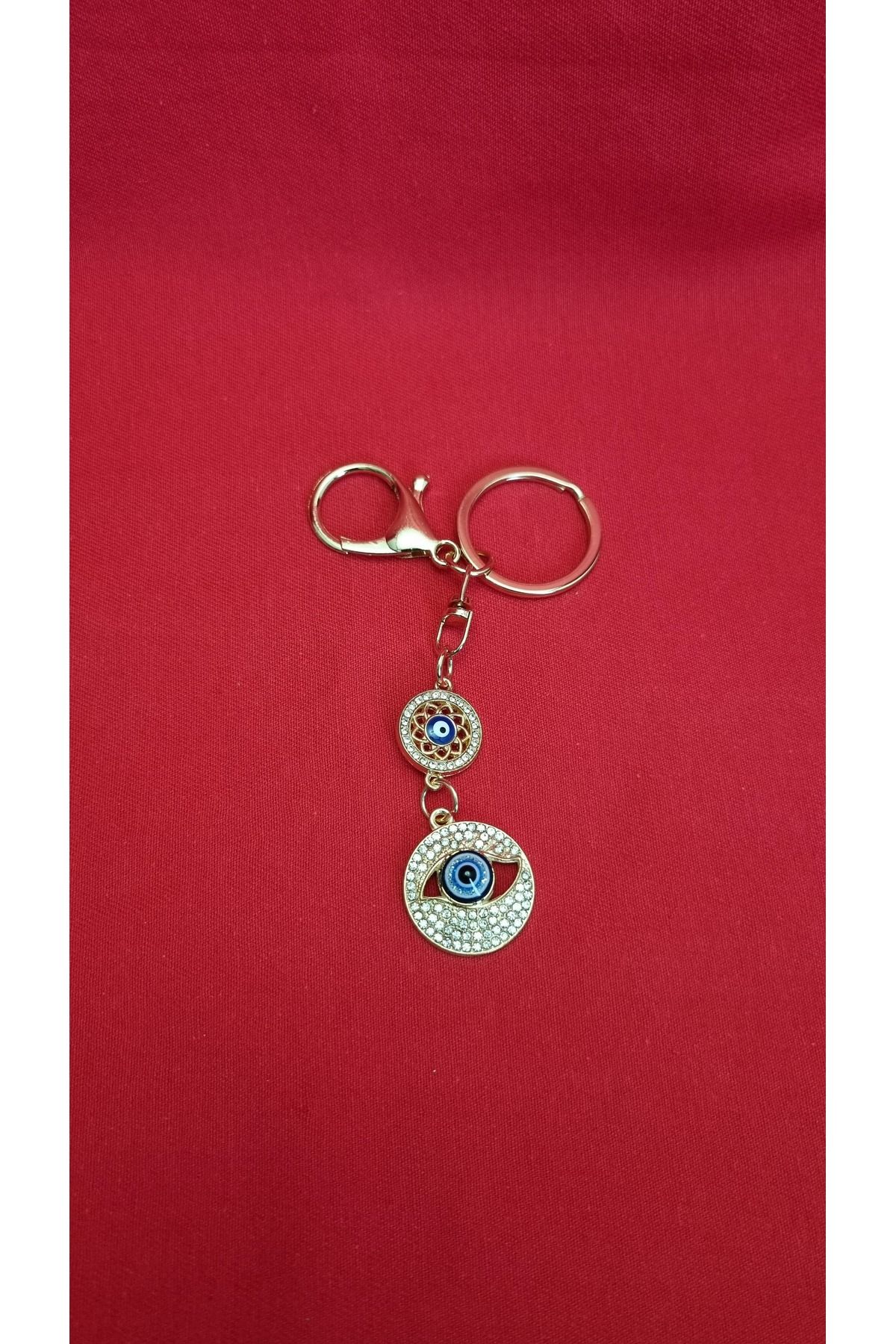 Land of Souvenir Nazar Boncuklu Metal Anahtarlık