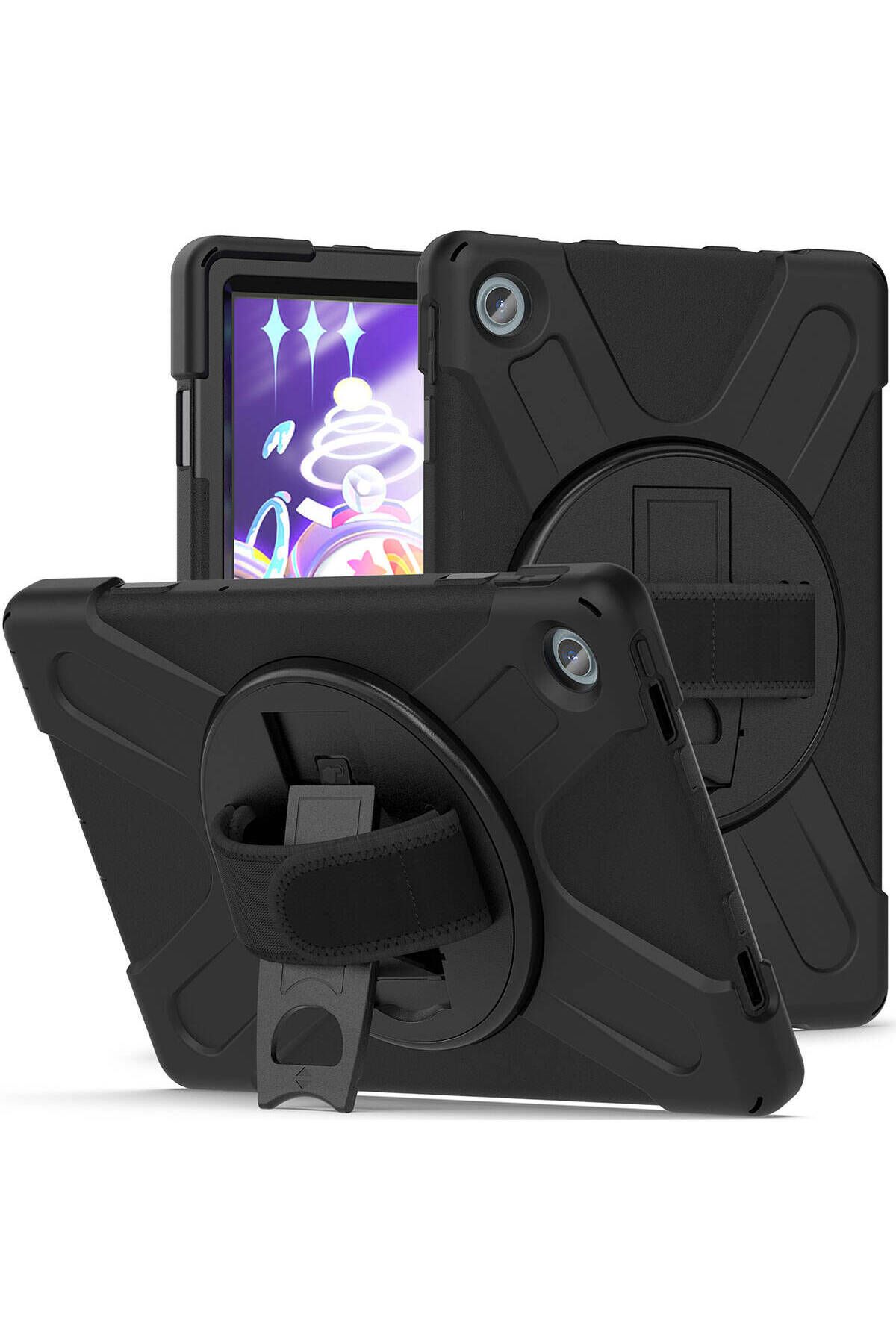 Uzaklarda Arama Lenovo Tab M10 Plus TB-125F - TB-128F 3. Jenerasyon UZRM Defender Tablet Silikon - Siyah