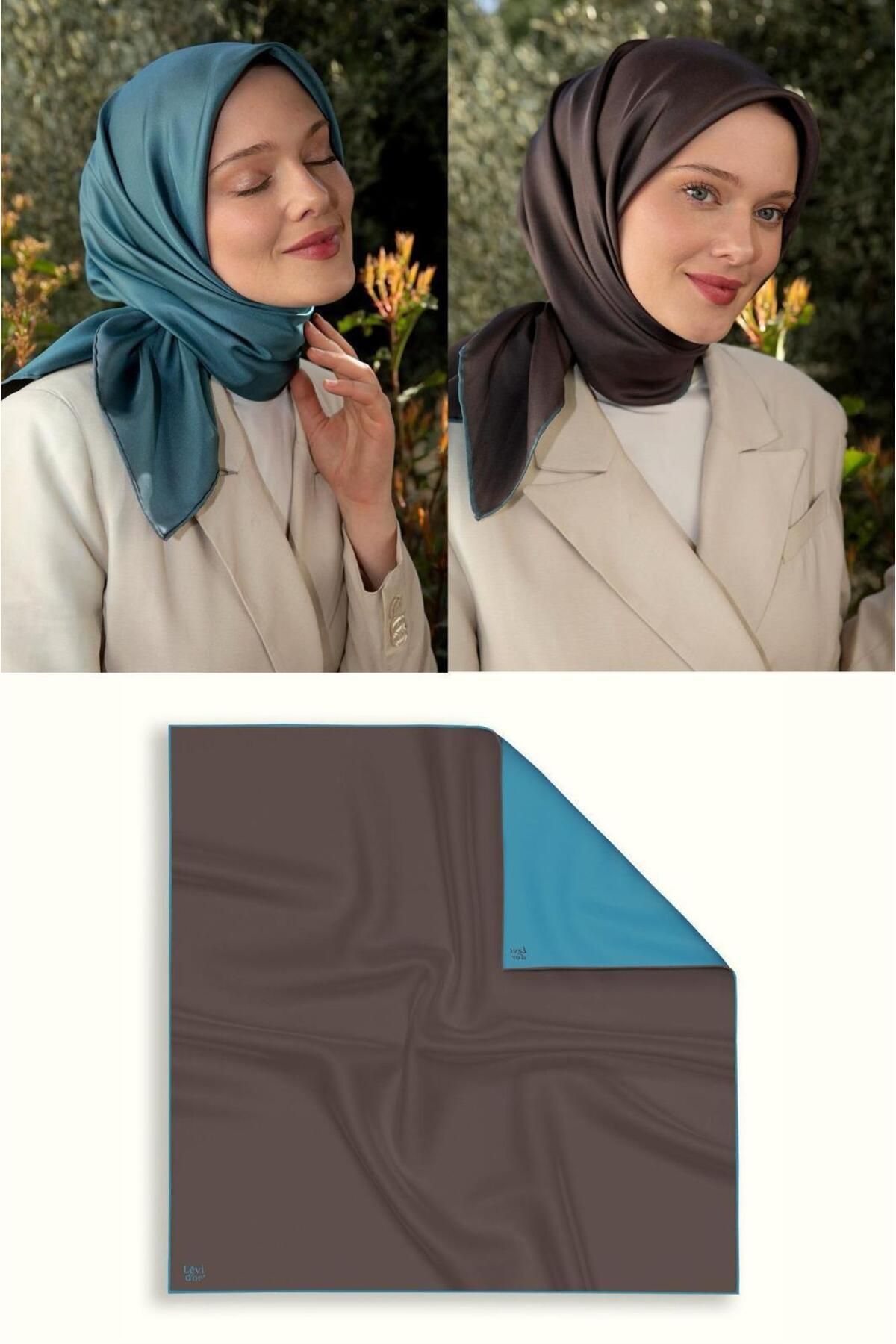 Elit Scarf Çift Taraflı Twill İpek Eşarp