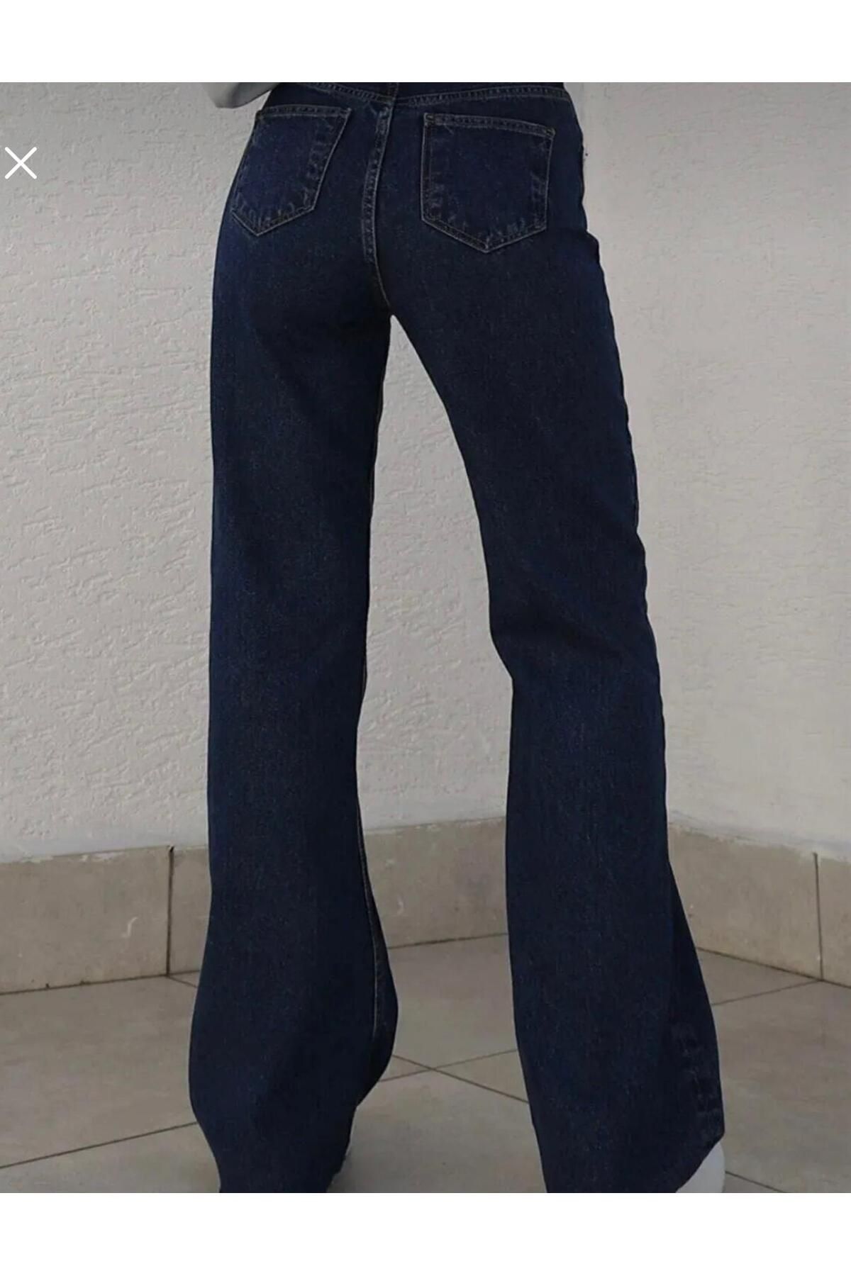 LAMİRA NEW STAR'S KADIN YÜKSEKBEL WİDE LEG (BOL PAÇA) PALAZZO JEANS PANTOLON