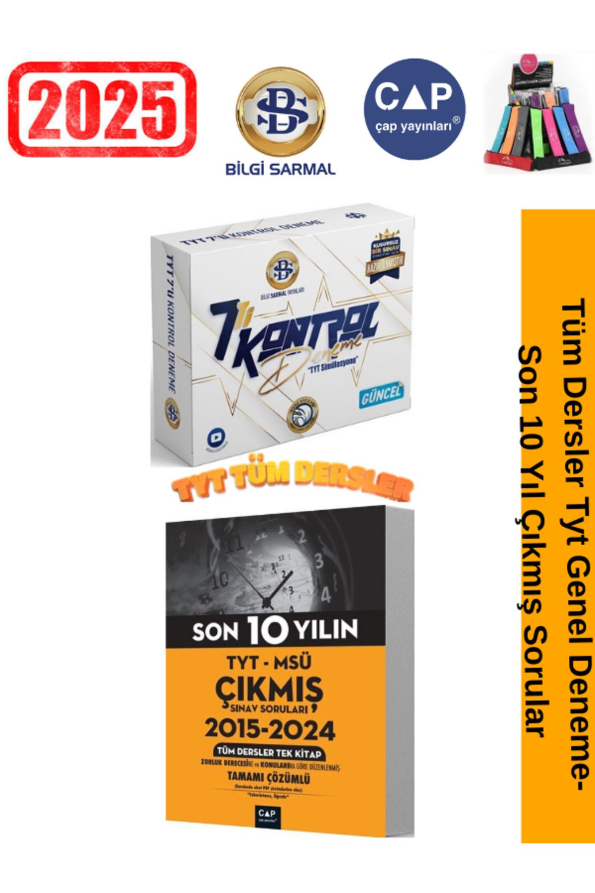 Ens Yayıncılık Çap Tyt-Msü Konu Konu Son 10 Yıl Çıkmış Soru+Bilgi Sarmal Tyt Kontrol Genel 7 Deneme+Kalemlik