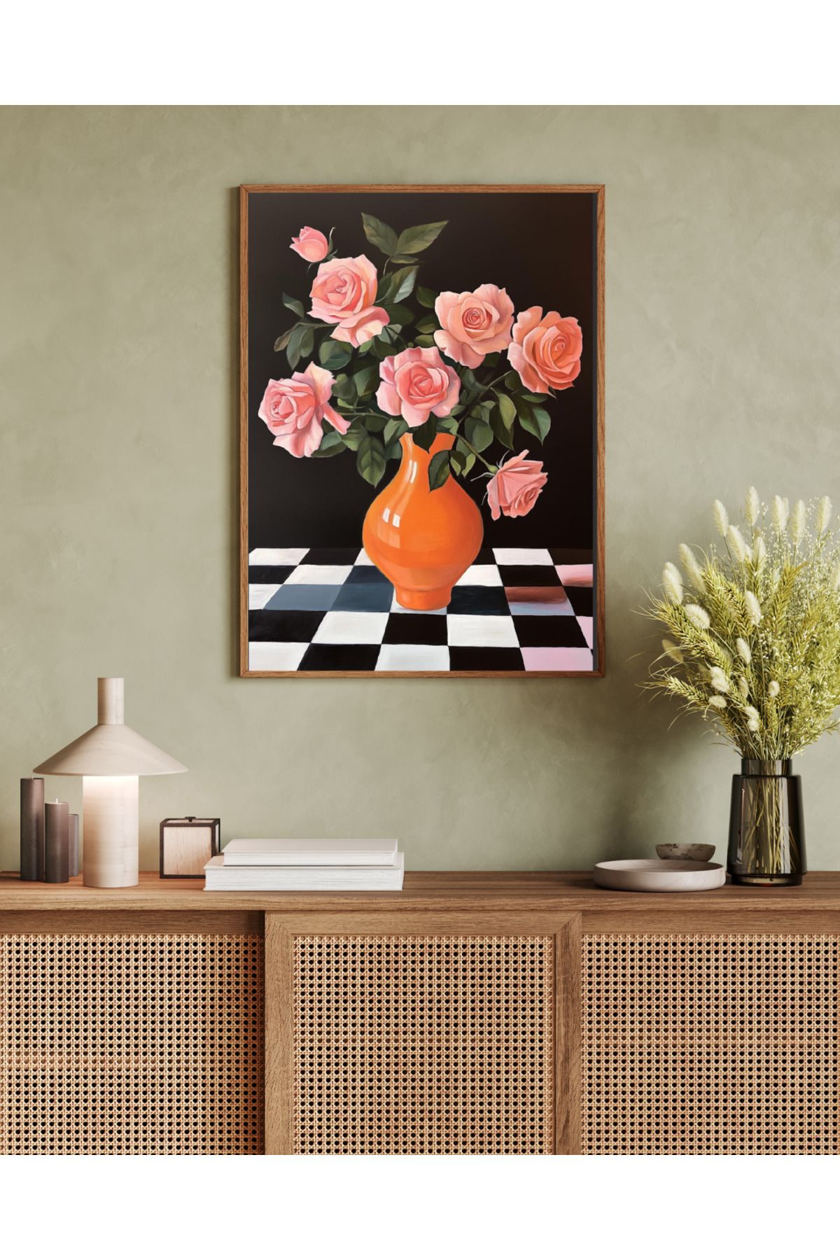 woodhomeworks tek parça salon ofis dekor tablo