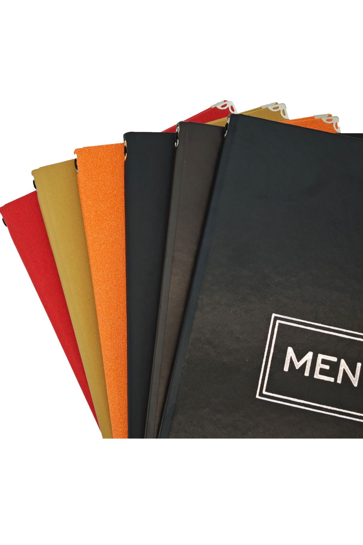 ankara menü-A4 Thermo Leather Menu Container, Embossed Printed (Elastic - Snap-On - Drawstring) 3