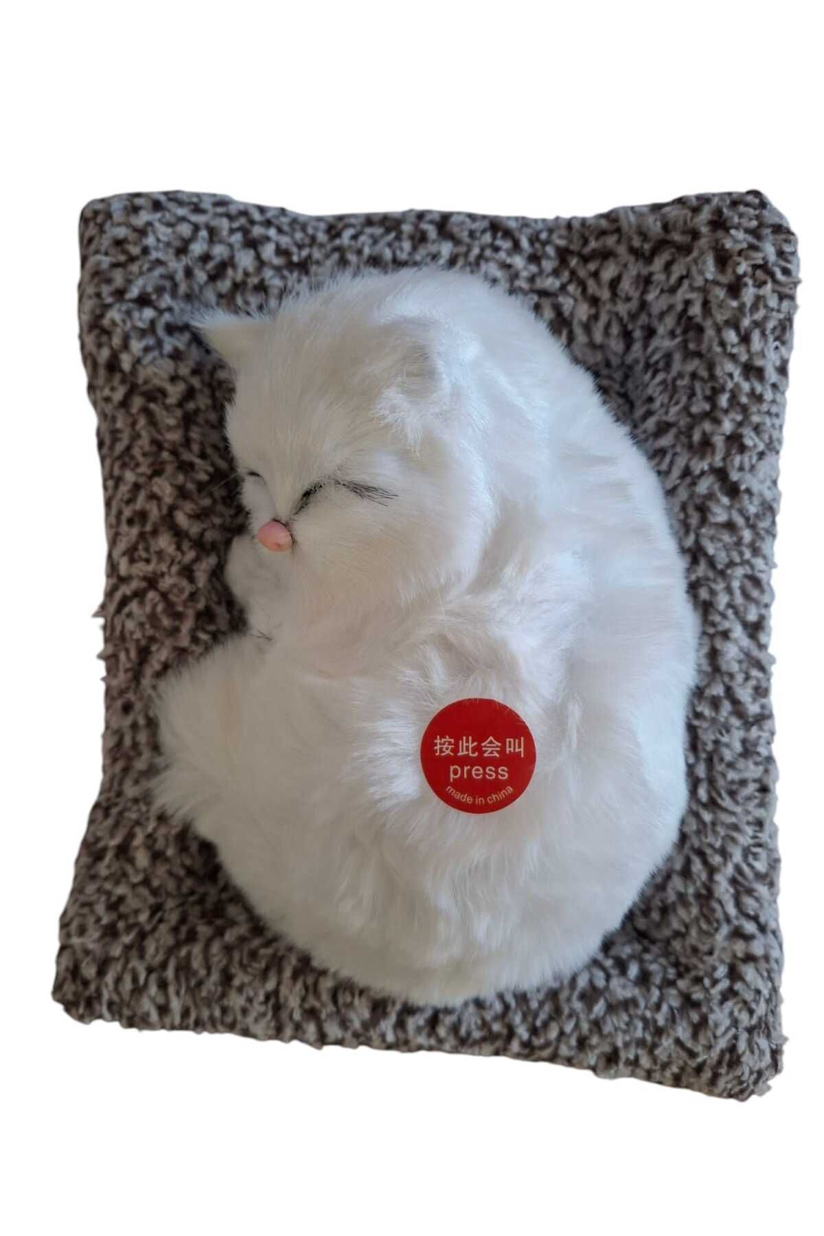 FİNCANLAR MİYAVLAYAN YATAN PELUŞ KEDİCİK