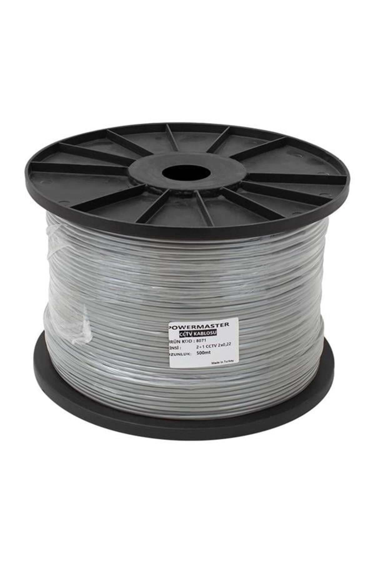 Pazarcan Powermaster 2+1 Gri 0.22 Mm Cctv Kamera Kablosu 500 Metre