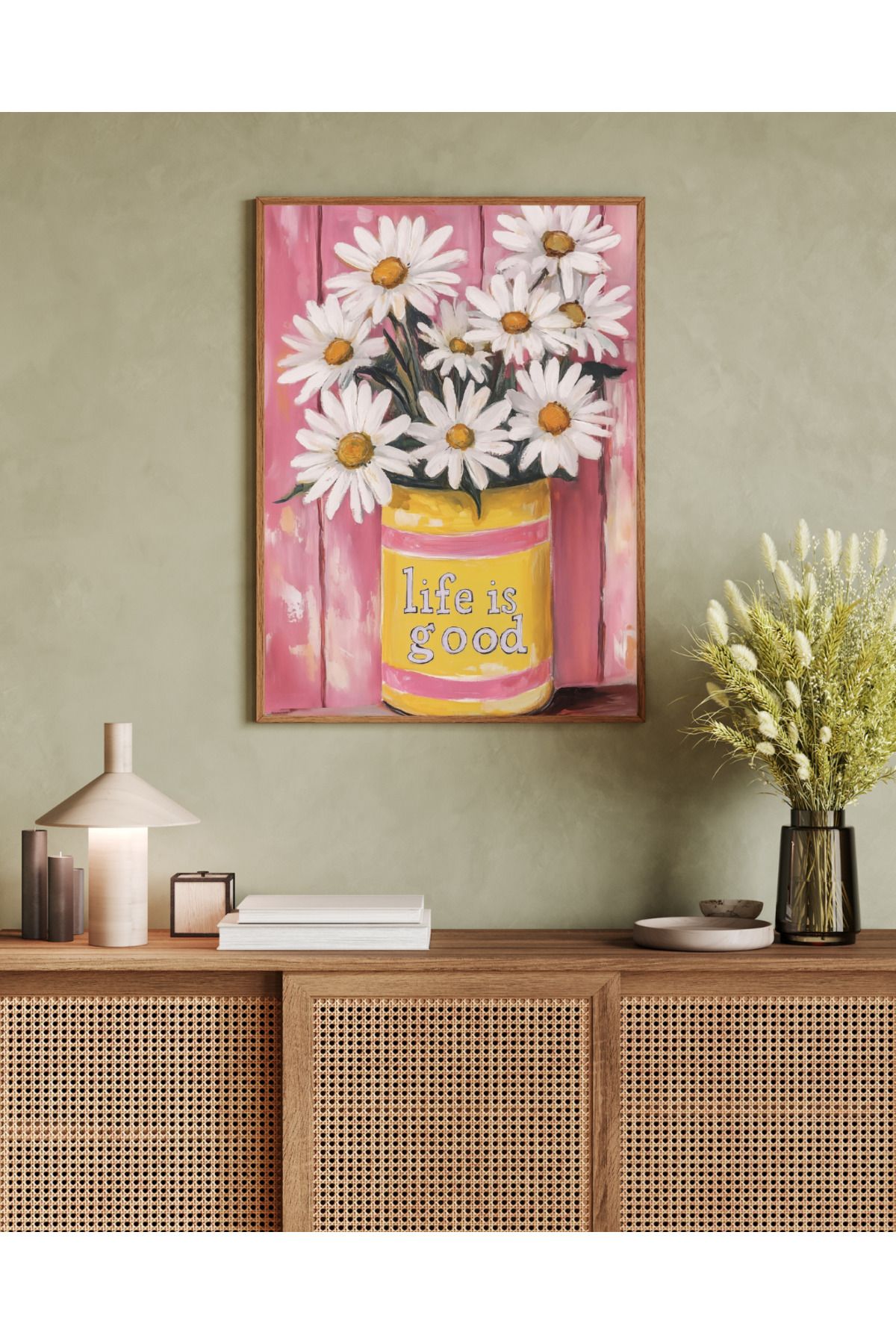 woodhomeworks tek parça salon ofis dekor tablo