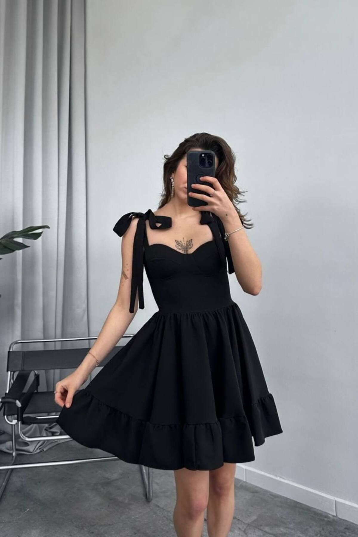 ALFUDO Moda Collection Gögüs Baglamalı Elbise