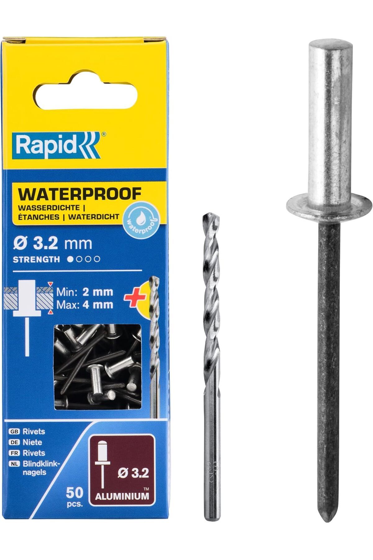 ÇAĞUR Dark Perçin 3.2X8 mm Su Geçirmez Matkap Ucu Yenii 1099594
