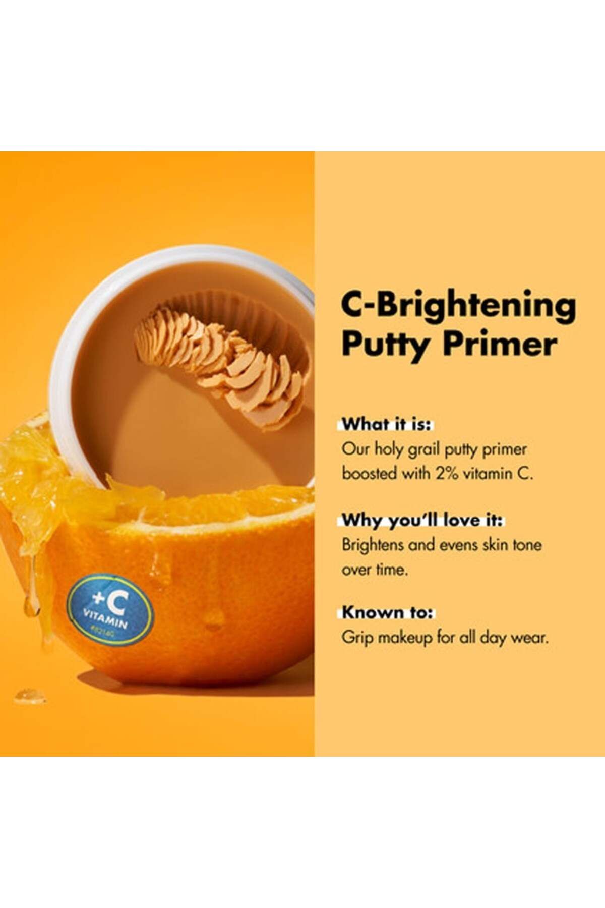 ELF-Skin Primer With 2% Vitamin C E.l.f. Cosmetics C-brightening Putty Primer, 21g 10
