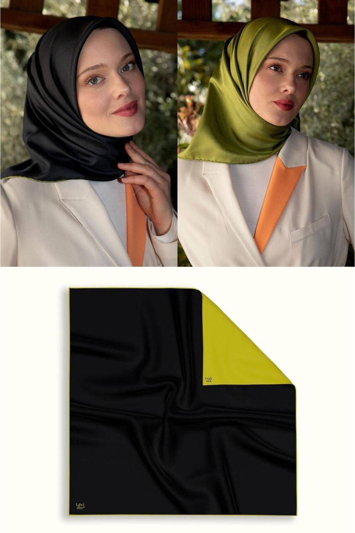 Elit Scarf Çift Taraflı Twill İpek Eşarp