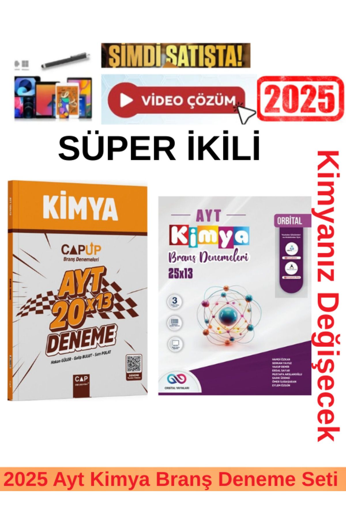 Ens Yayıncılık Çap Ayt Kimya 20x13 Branş Deneme+Orbital Çap Ayt Kimya 20x13 Branş Deneme+Kalem