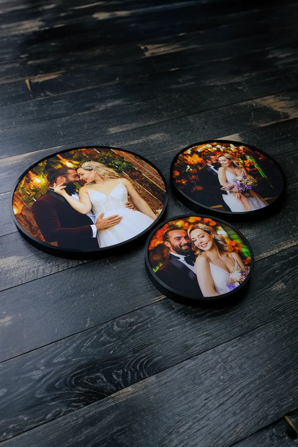 es çerçeve 50x40x30 Metal Oval Çerçeve (Kişiye Özel Fotoğraflı)