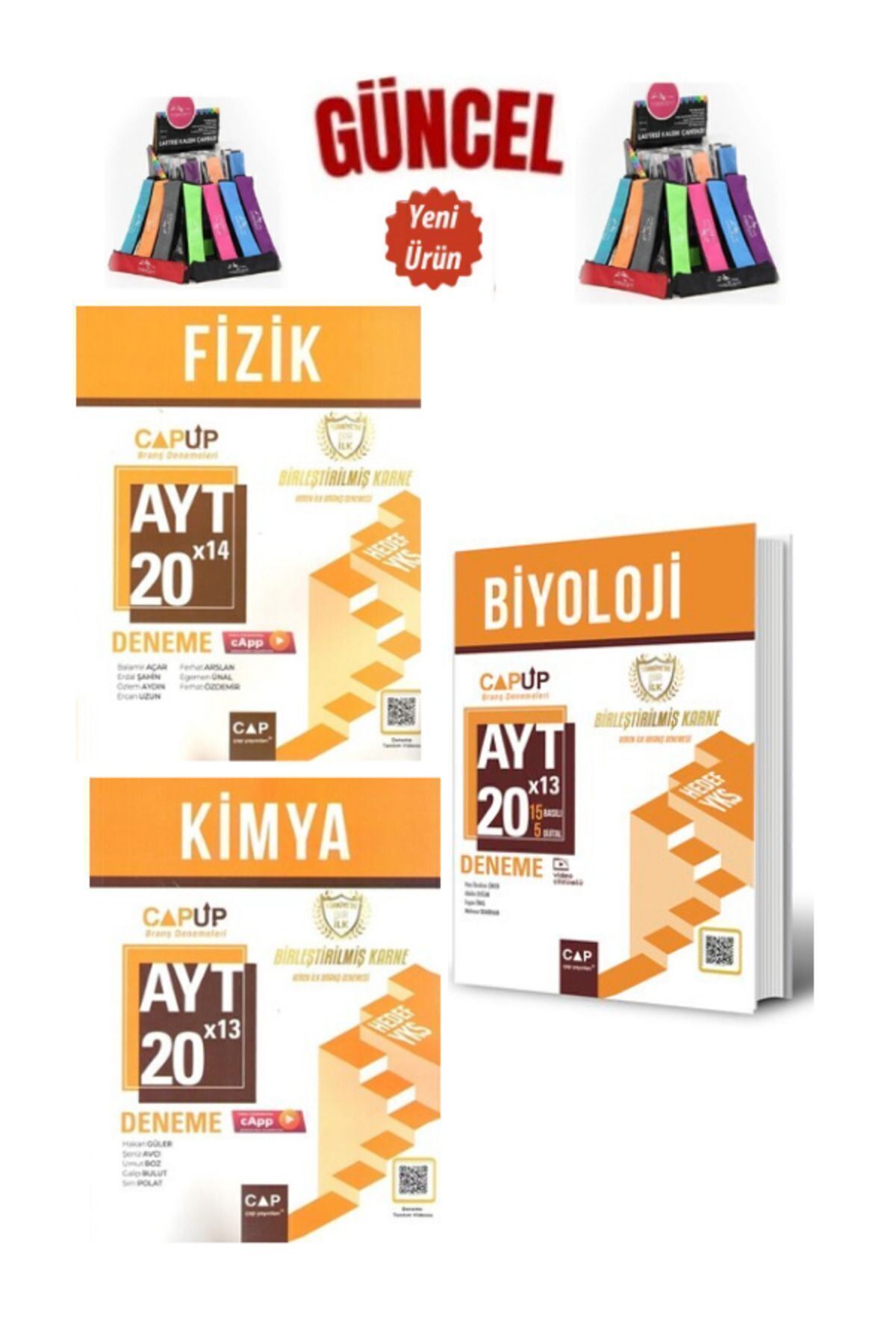 Ens Yayıncılık Çap Ayt Sayısal Fizik-Kimya-Biyoloji 3 Kitap 60 Adet Deneme Seti (800Soru)+Kalemlik