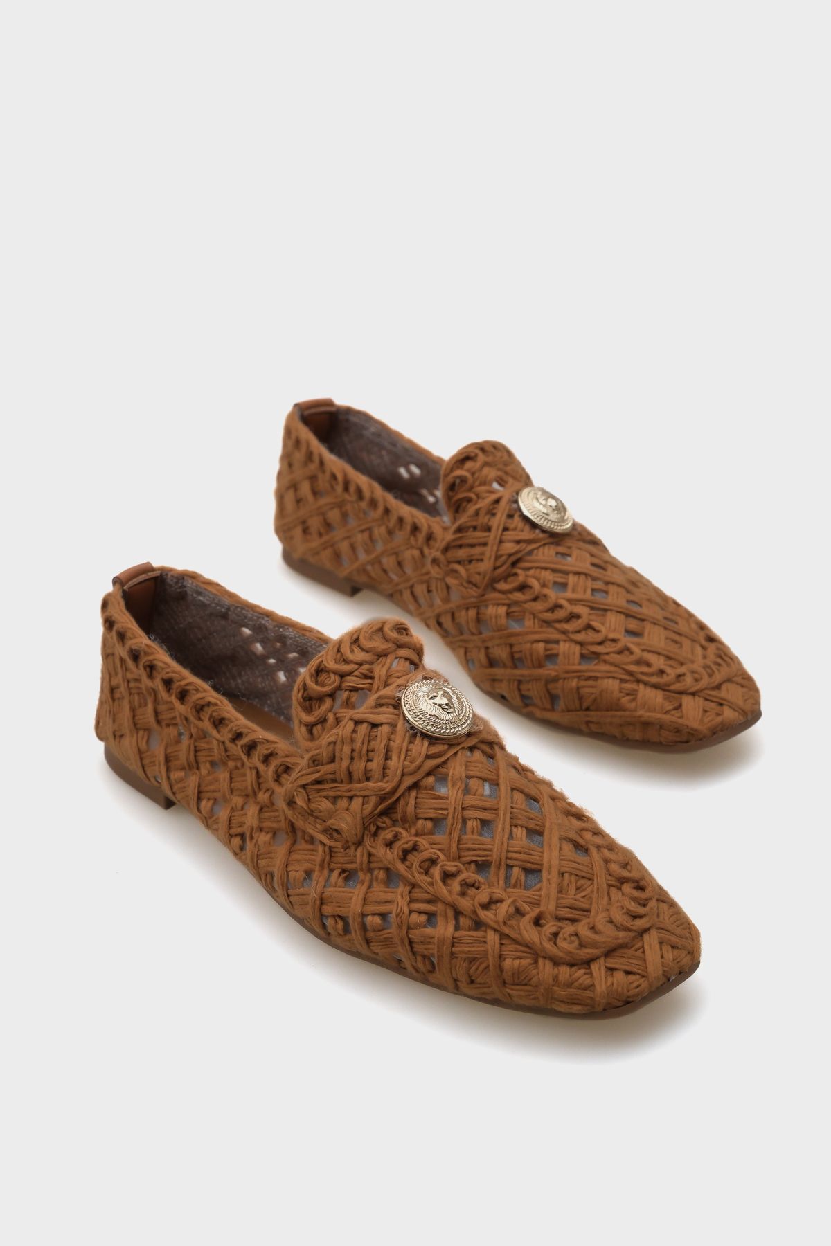 Capone Outfitters Tara Hasır Örgü Kadın Loafer