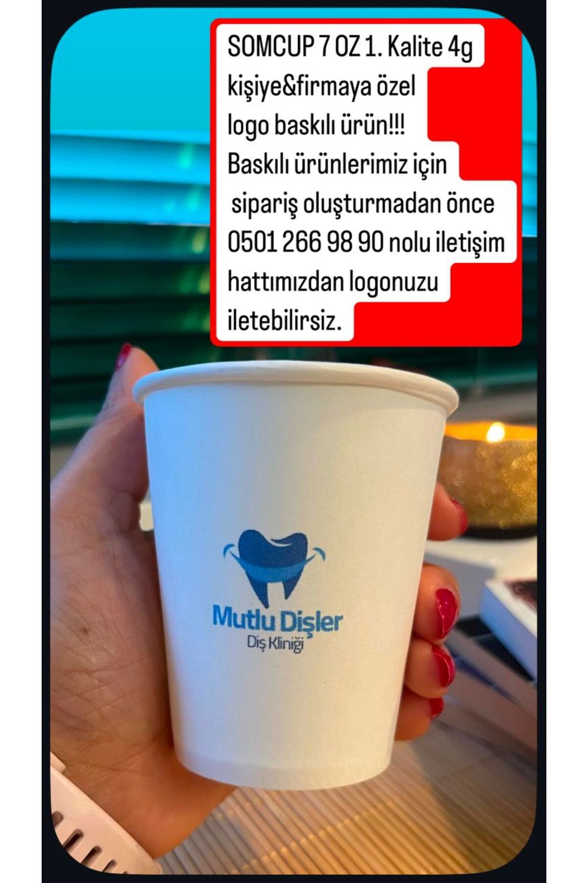 som SOMCUP firmaya&kişiye özel logo baskı 7 Oz (50x2 100 adet) sızdırmaz el yakmaz kokusuz 1. kalite