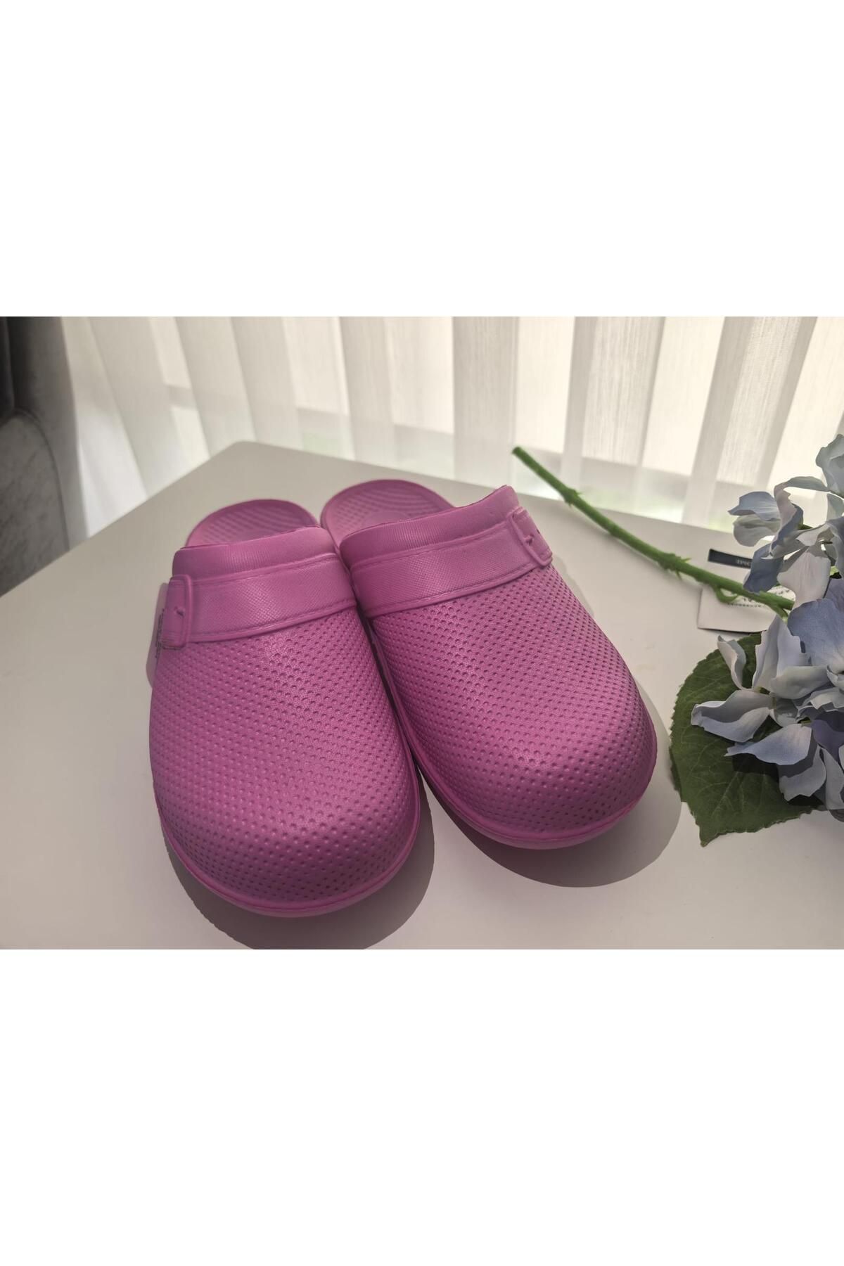 bozyaşam önü kapalı banyo tuvalet terliği pembe