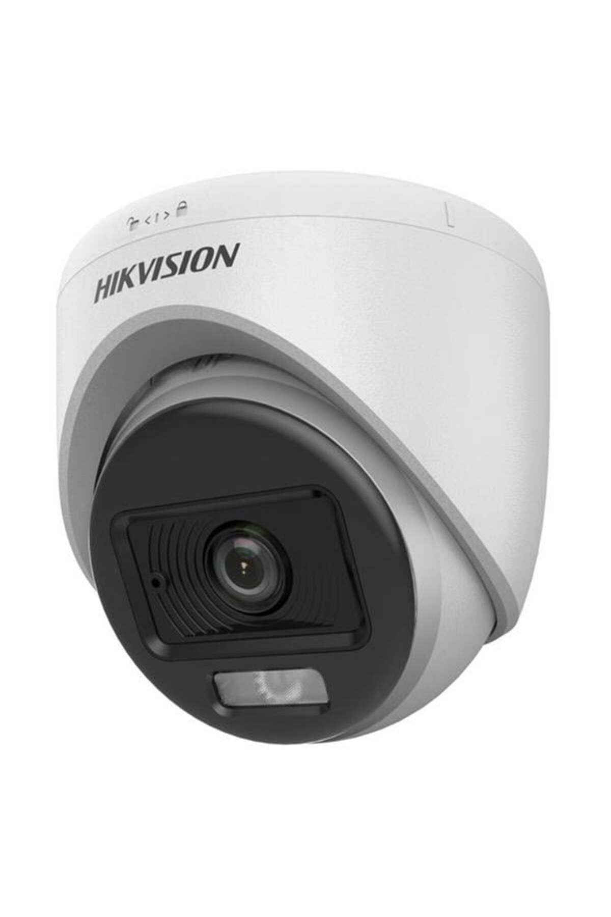 Pazarcan Hikvision Tvi-Ahd 2Mp 2.8Mm Sabit Lensli Colorvu Ir Turret Dome Analog Kamera (Ds-2Ce70Df0T-Lpfs)