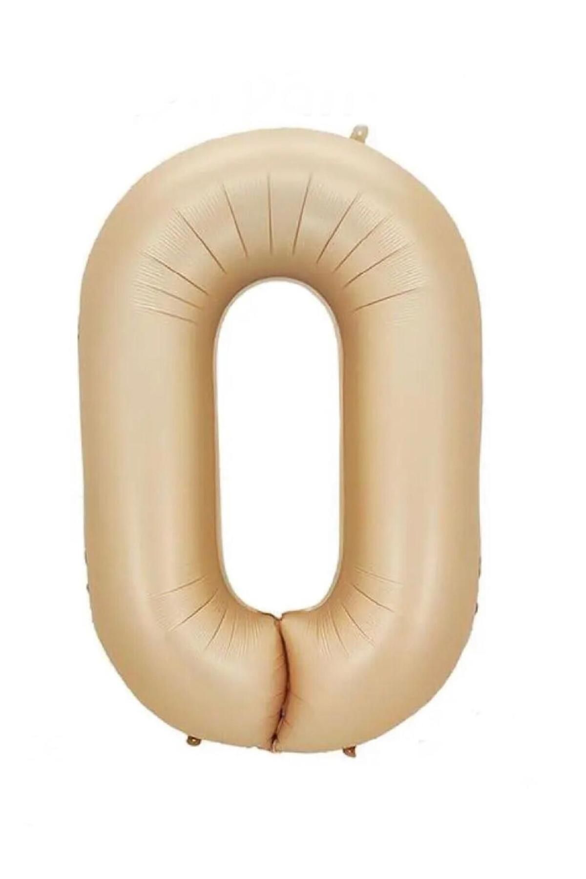 MİNAY 0 RAKAM FOLYO BALON KARAMEL RENK 34" 76cm