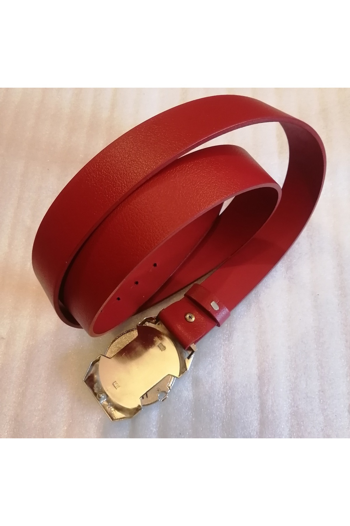 Butik Tülin-Unisex Authentic Genuine Cowhide Leather Red Silver Russian Flag Magneto Lighter Cowboy Buckle Belt 7