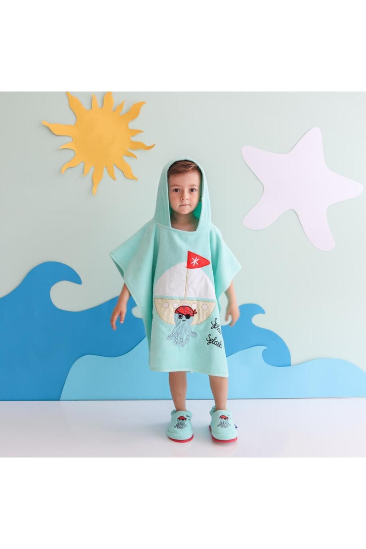 Milk & Moo-Milk&moo Kinder-Poncho und Hausschuhe Sailor Octopus 7