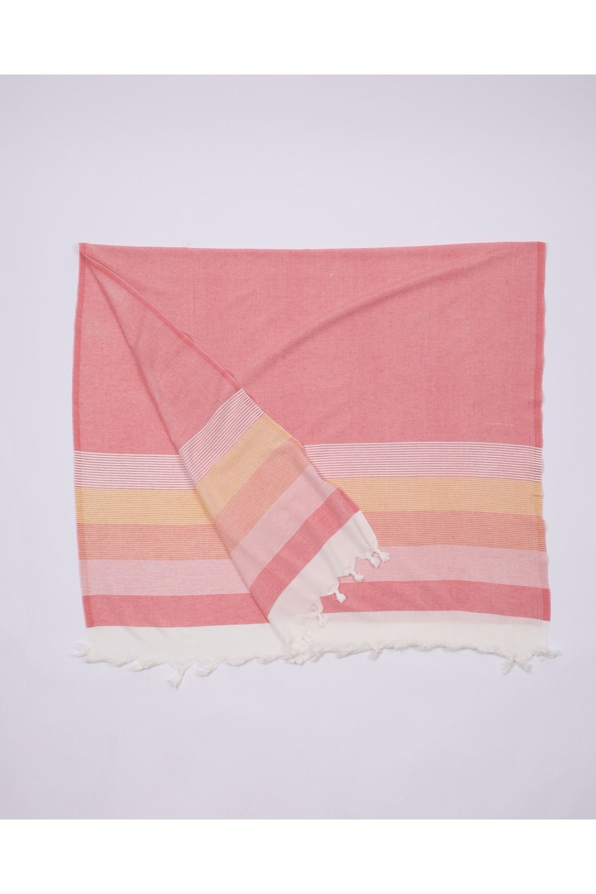 Lio20 Peştemal Plaj Havlusu-Pembe-Pamuk-Otantik-100X180 Ölçüsünde