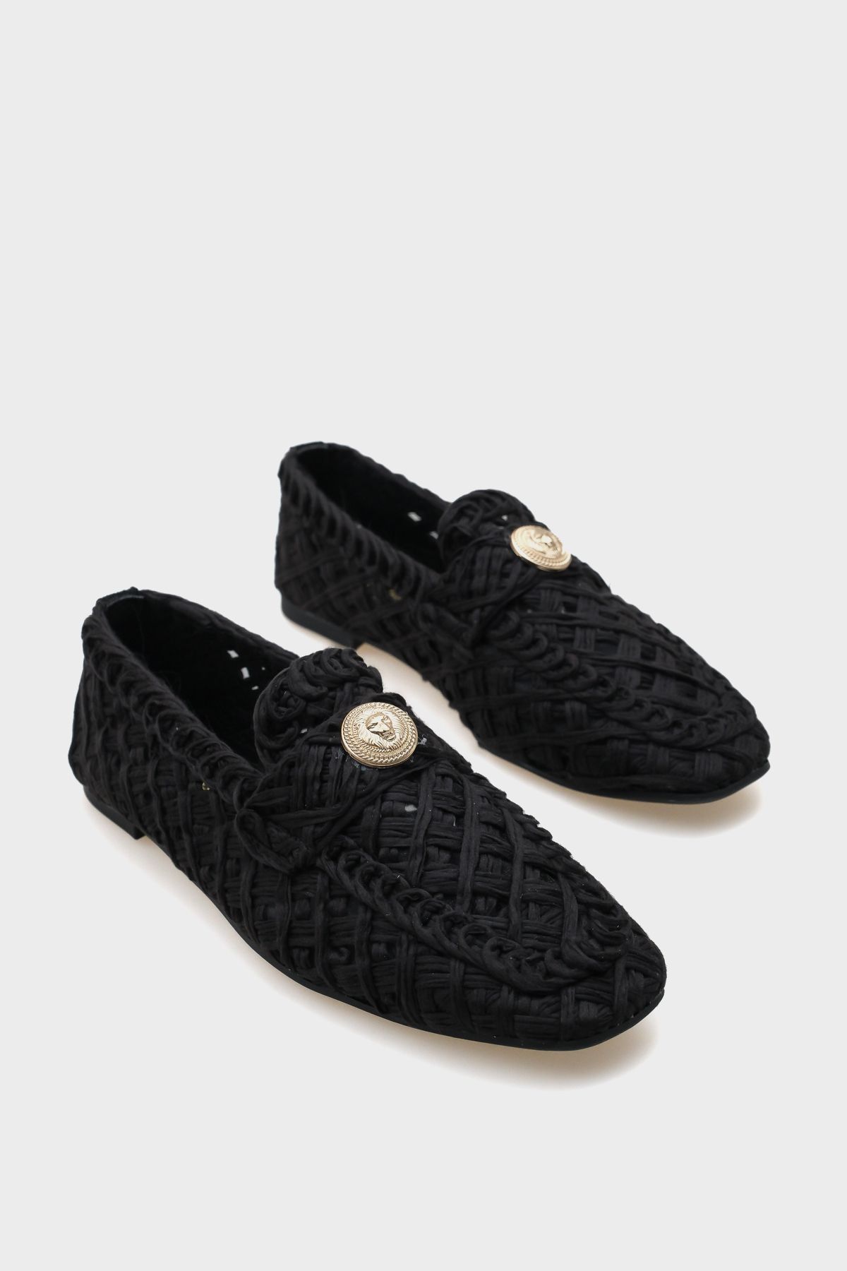 Capone Outfitters Tara Hasır Örgü Kadın Loafer