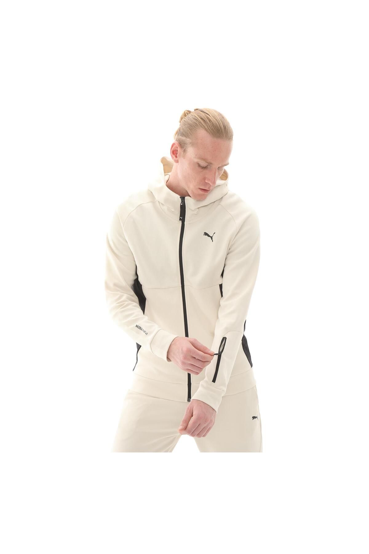 Puma-Hanorac pentru bărbați, bej, cu fermoar complet TECH 3