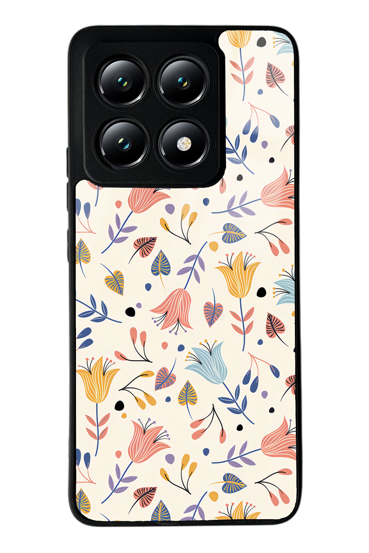 Spoyi Xiaomi Mi 14T Beyaz Bindanlı Tasarımlı Glossy Telefon Kılıfı