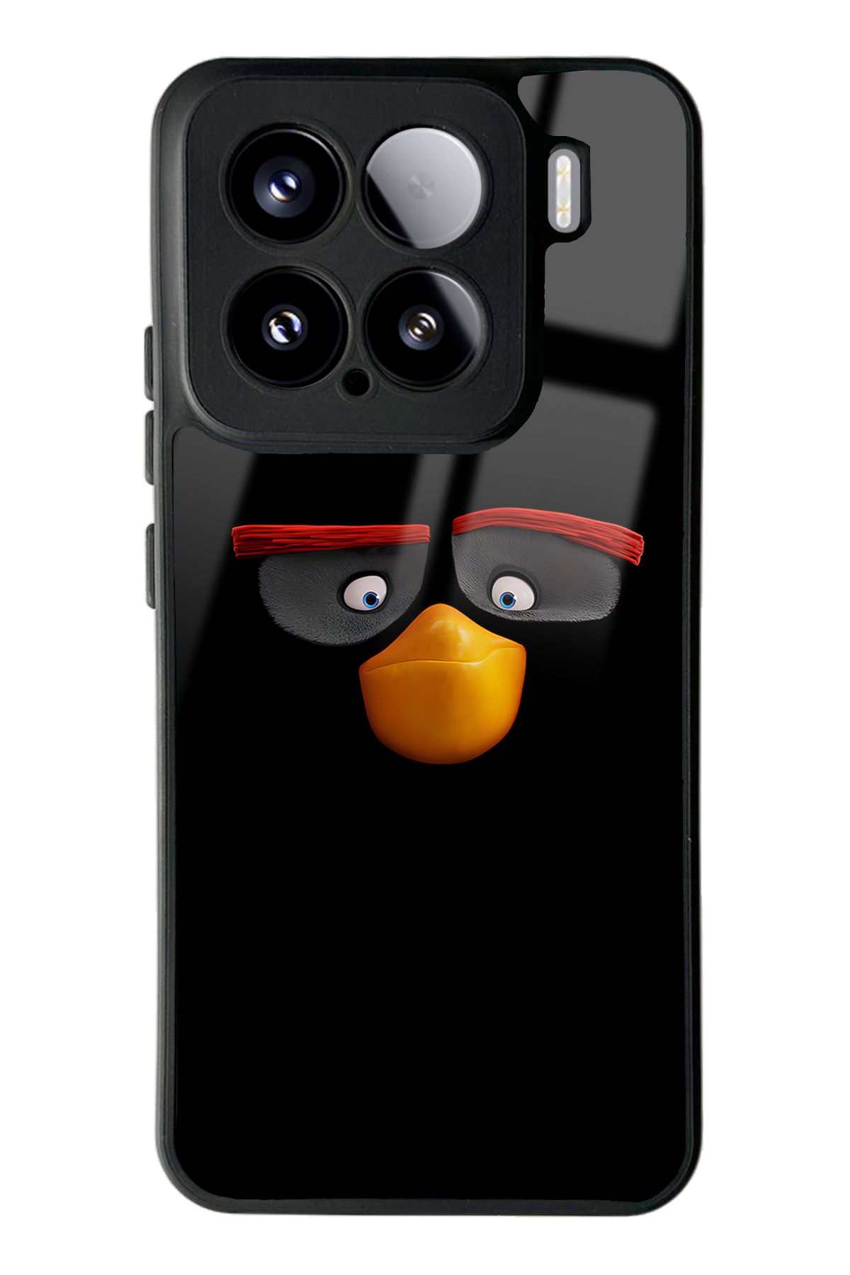 Spoyi Xiaomi Mi 15 Black Angry Birds Tasarımlı Glossy Telefon Kılıfı