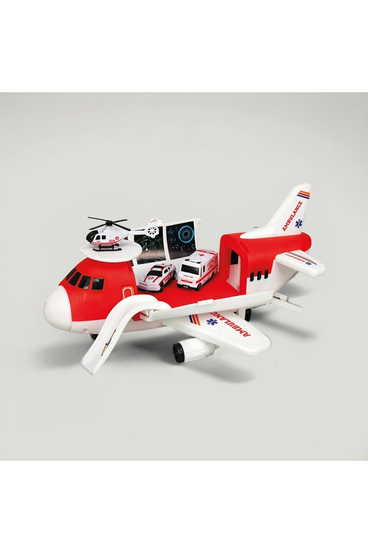 HEROES TOYS Ambulans Uçak Seti - Çocuk Eğitici Öğretici Eğlenceli Oyuncak Uçak Seti