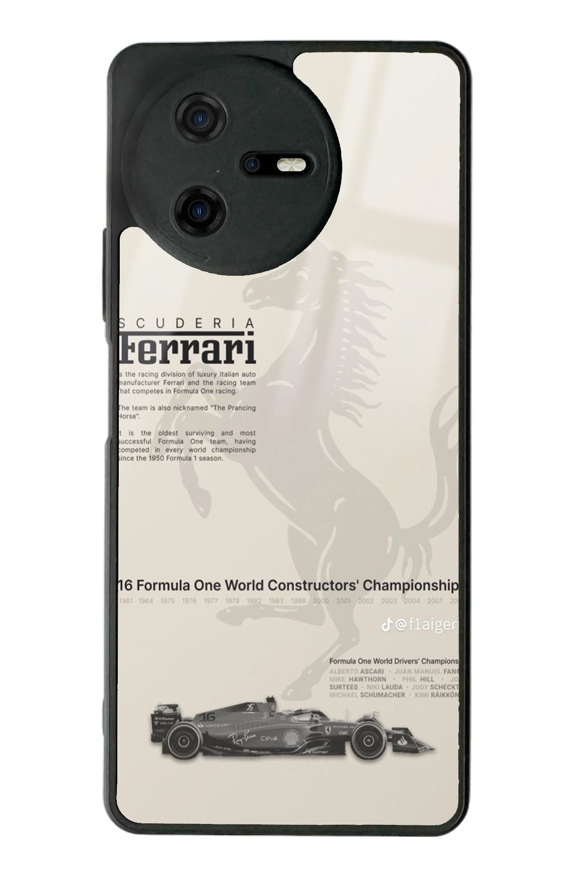 Spoyi Casper Via A40 Ferrari Tasarımlı Glossy Telefon Kılıfı