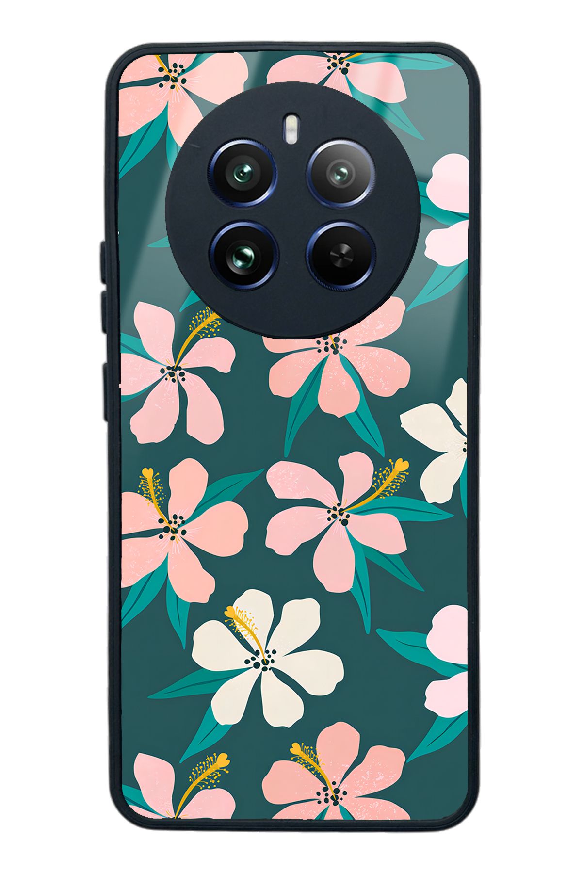 Spoyi Oppo Realme 12 Pro Leaf Flovers Tasarımlı Glossy Telefon Kılıfı