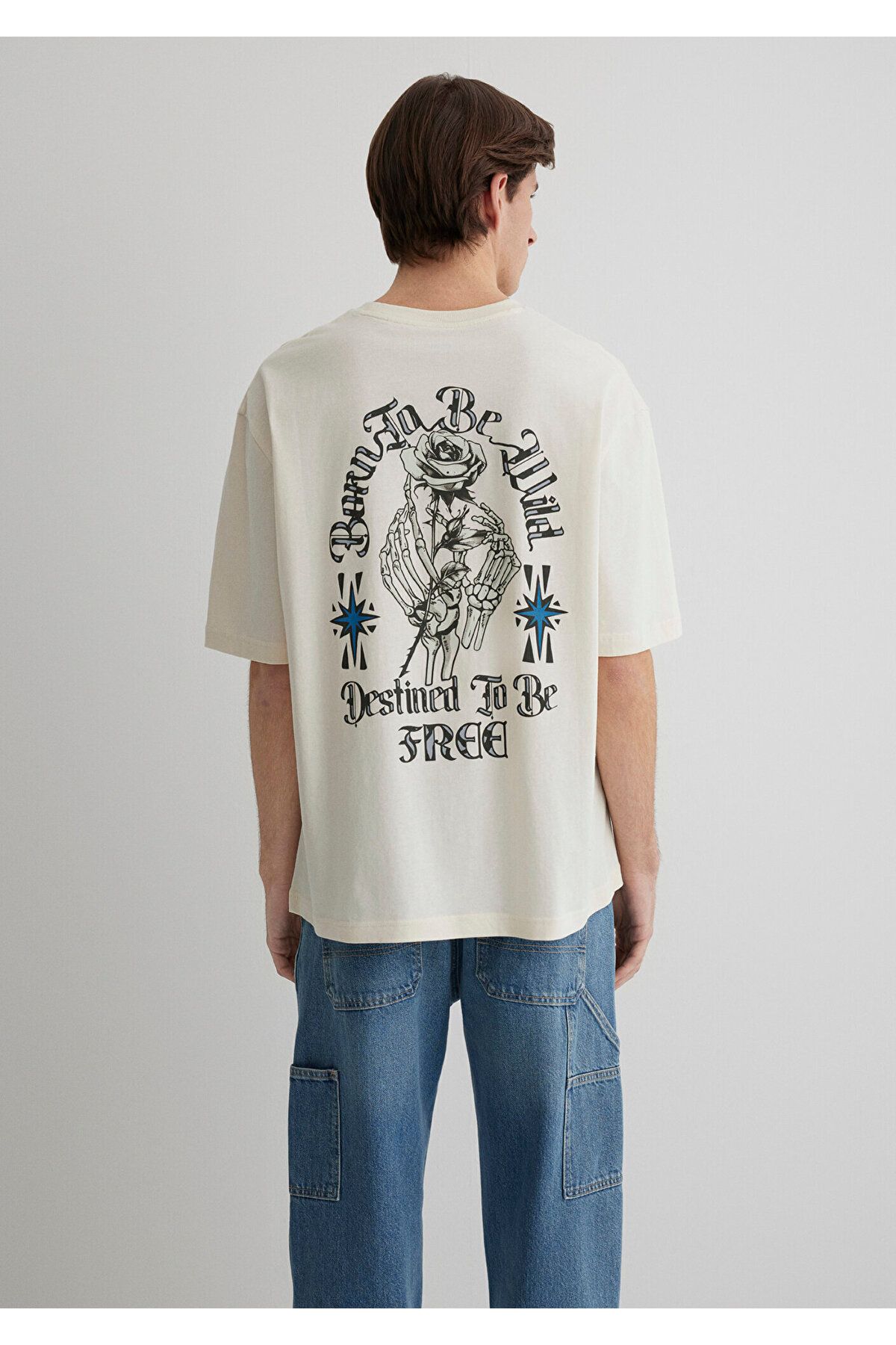Mavi-Skull Printed Ecru T-Shirt Relaxed Fit / Relaxed Cut 0612703 -70072 5